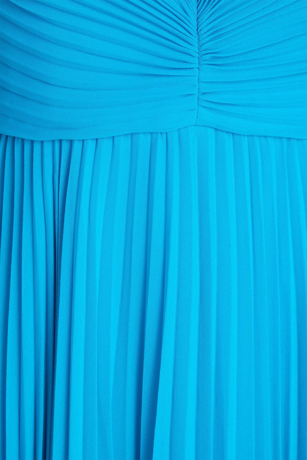 BADGLEY MISCHKA فستان متوسط الطول من الشيفون بتصميم ملموم مزين بكسرات
