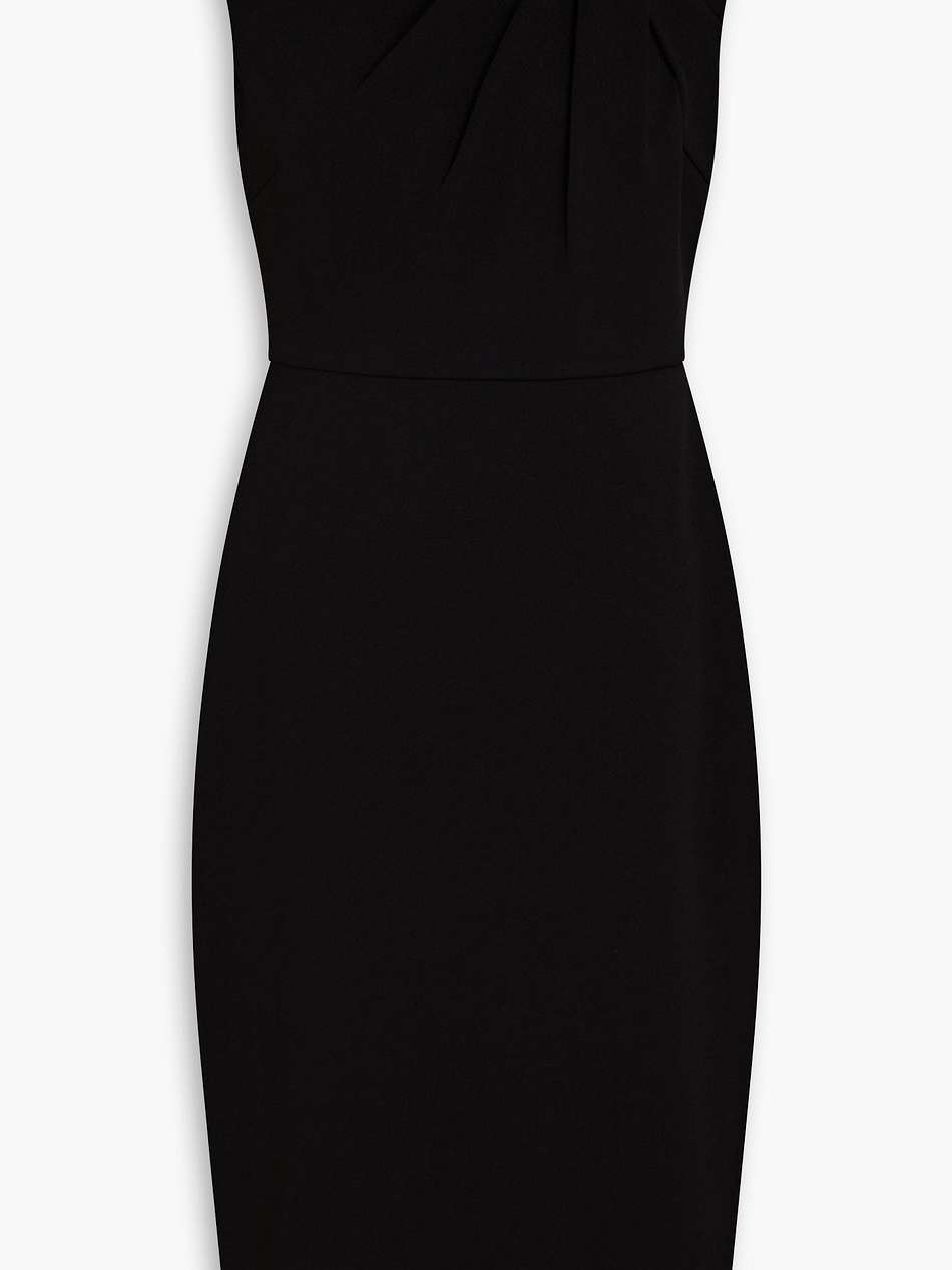 pleated stretch-crepe dress