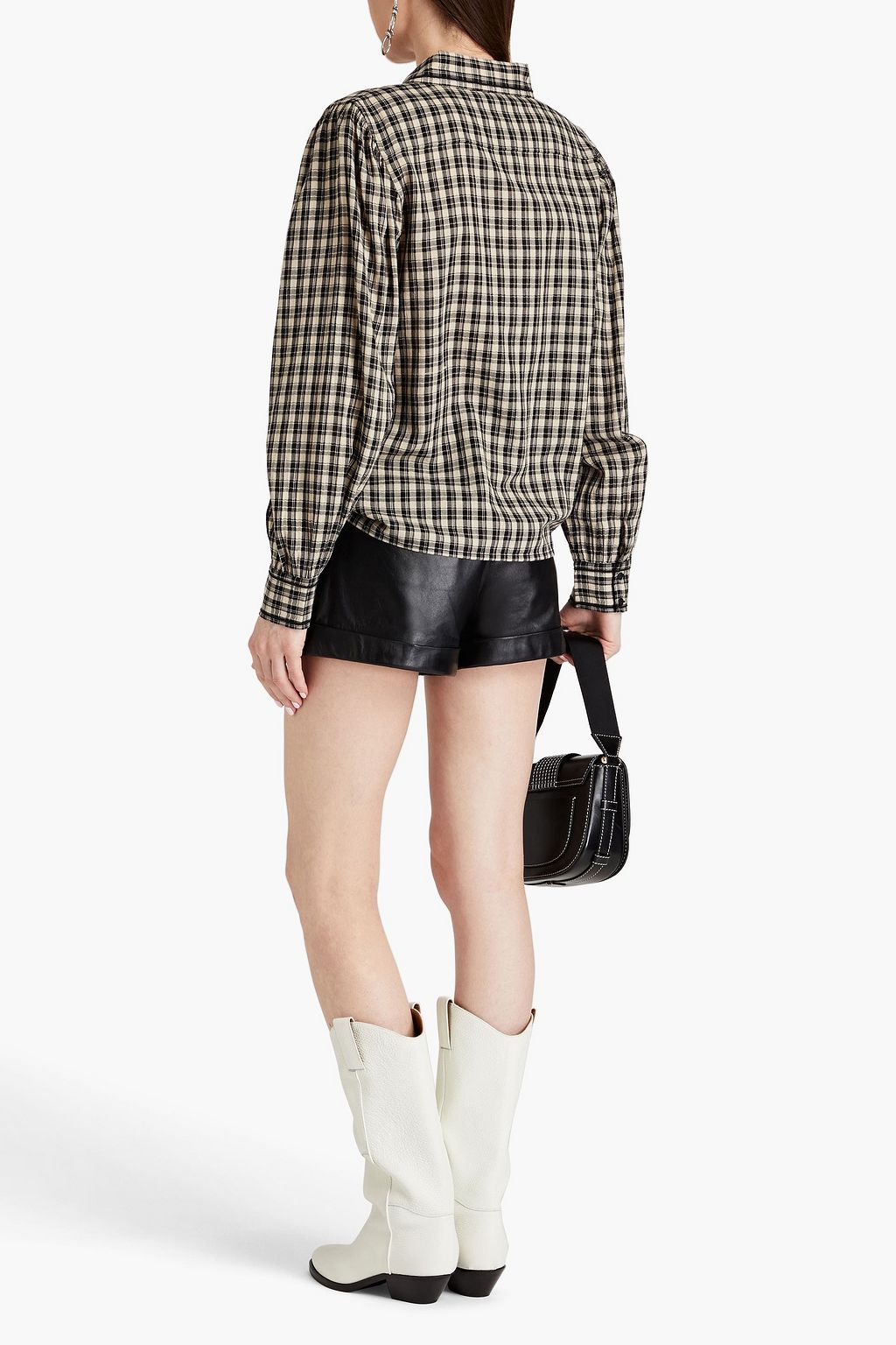 BA&SH Sandy checked cotton shirt