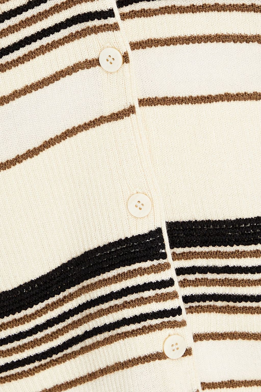 THEORY Otto striped wool-blend cardigan
