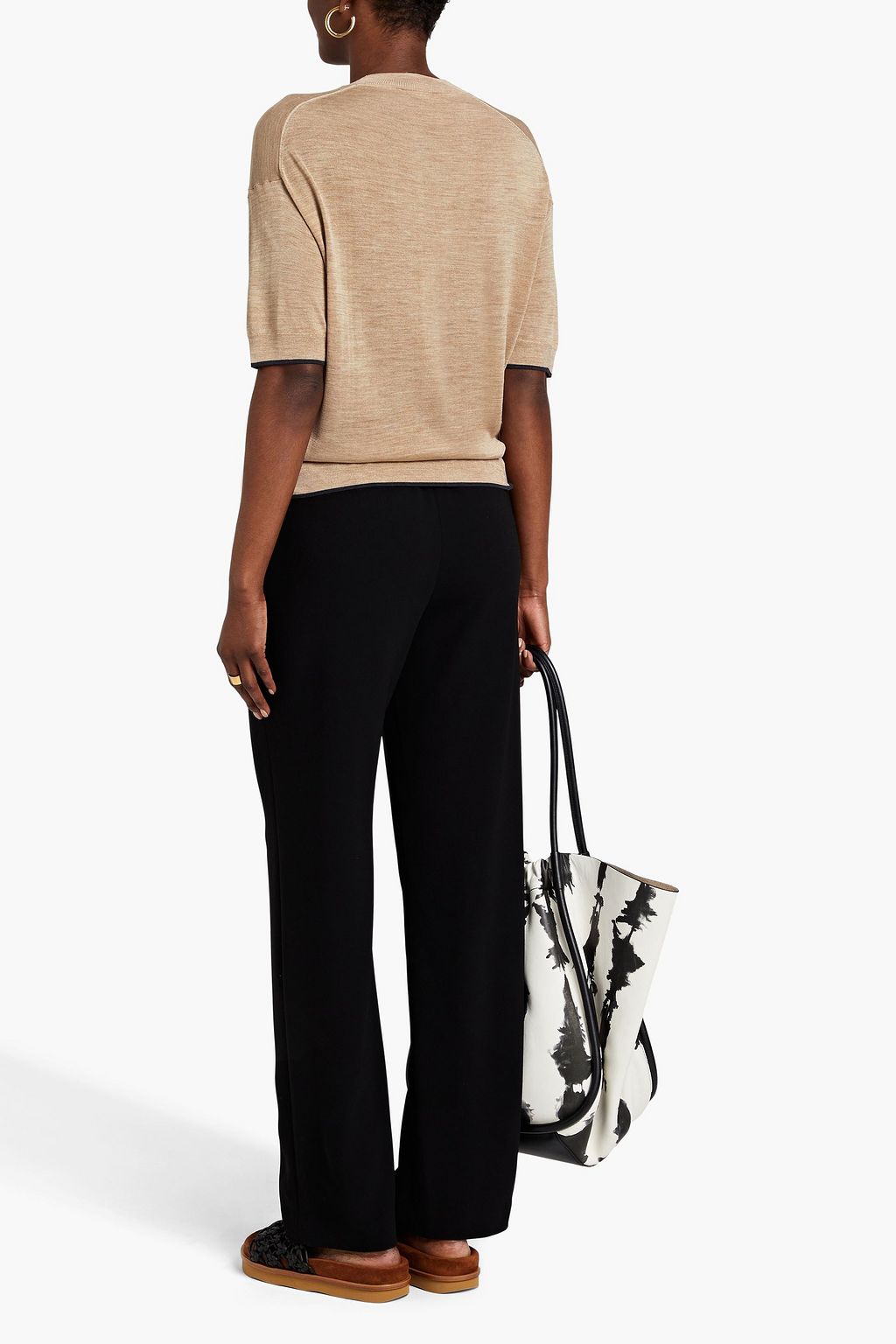 THEORY Res silk-blend top