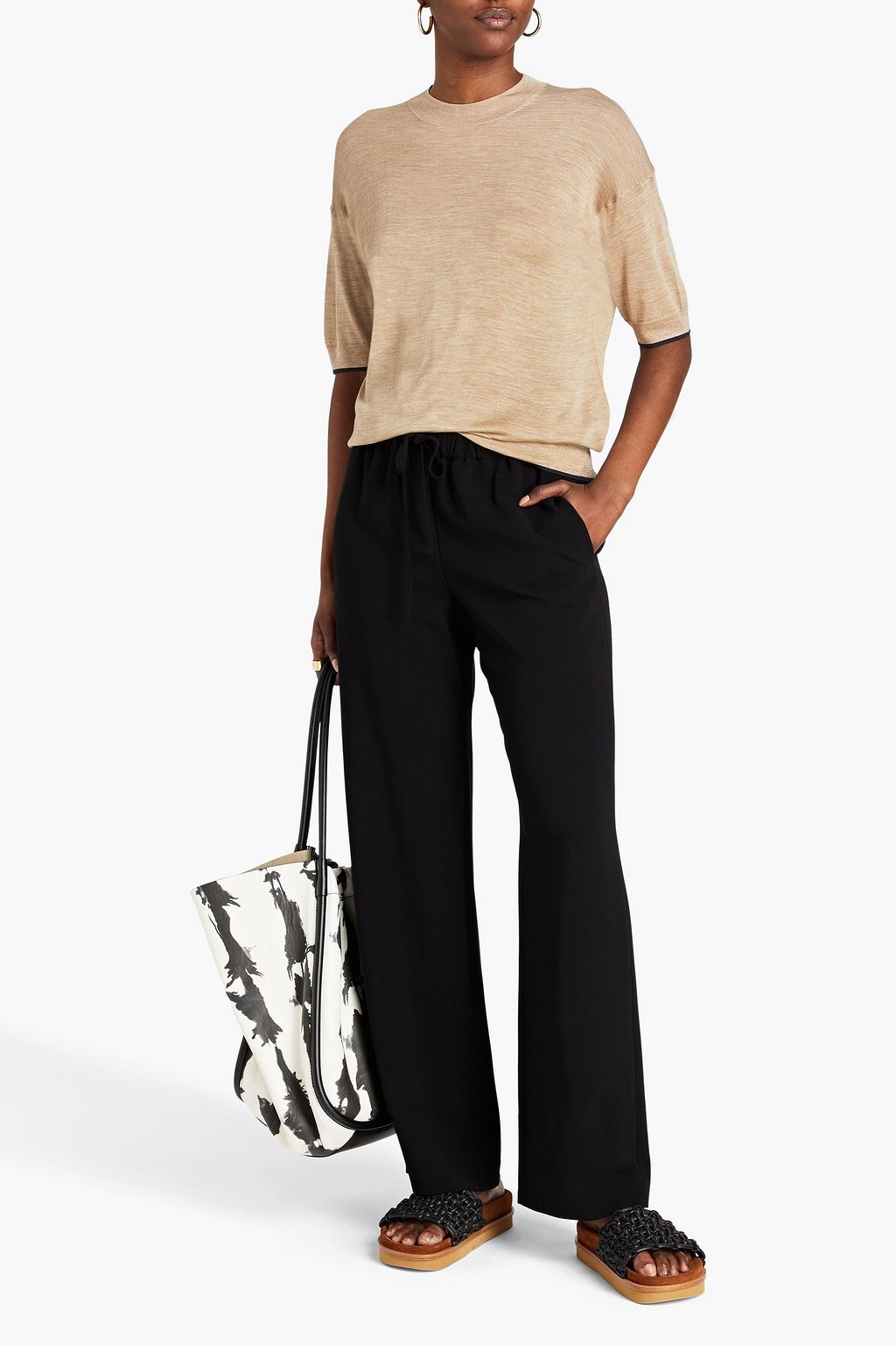 THEORY Res silk-blend top