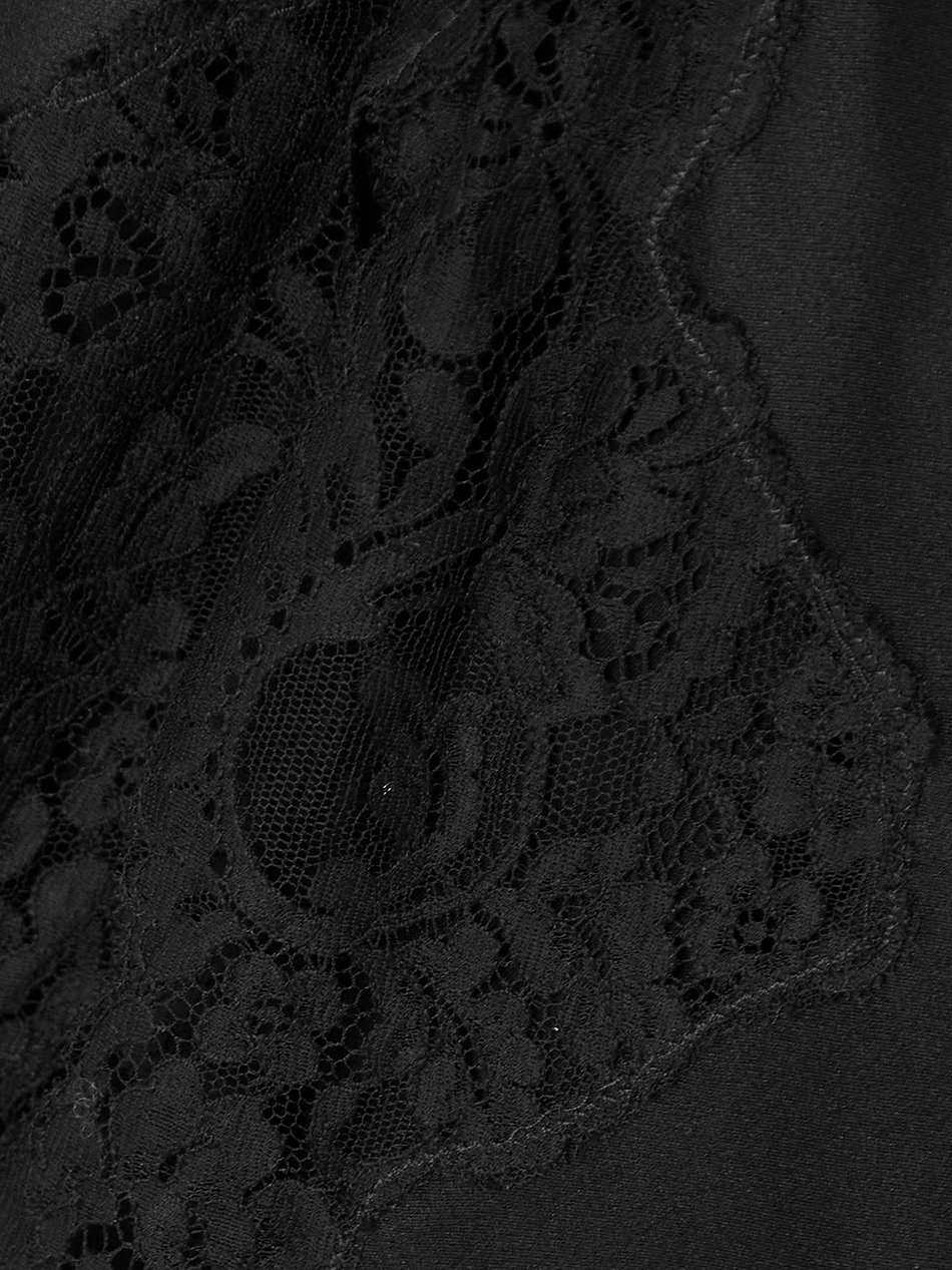 lace-trimmed silk-satin maxi dress