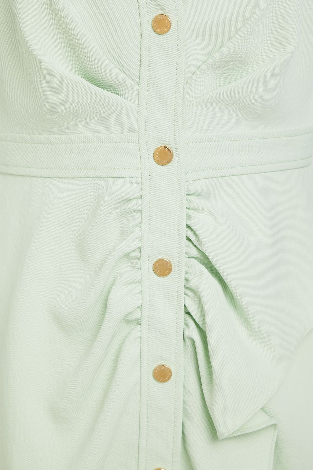 SANDRO Emerson ruffled woven mini shirt dress
