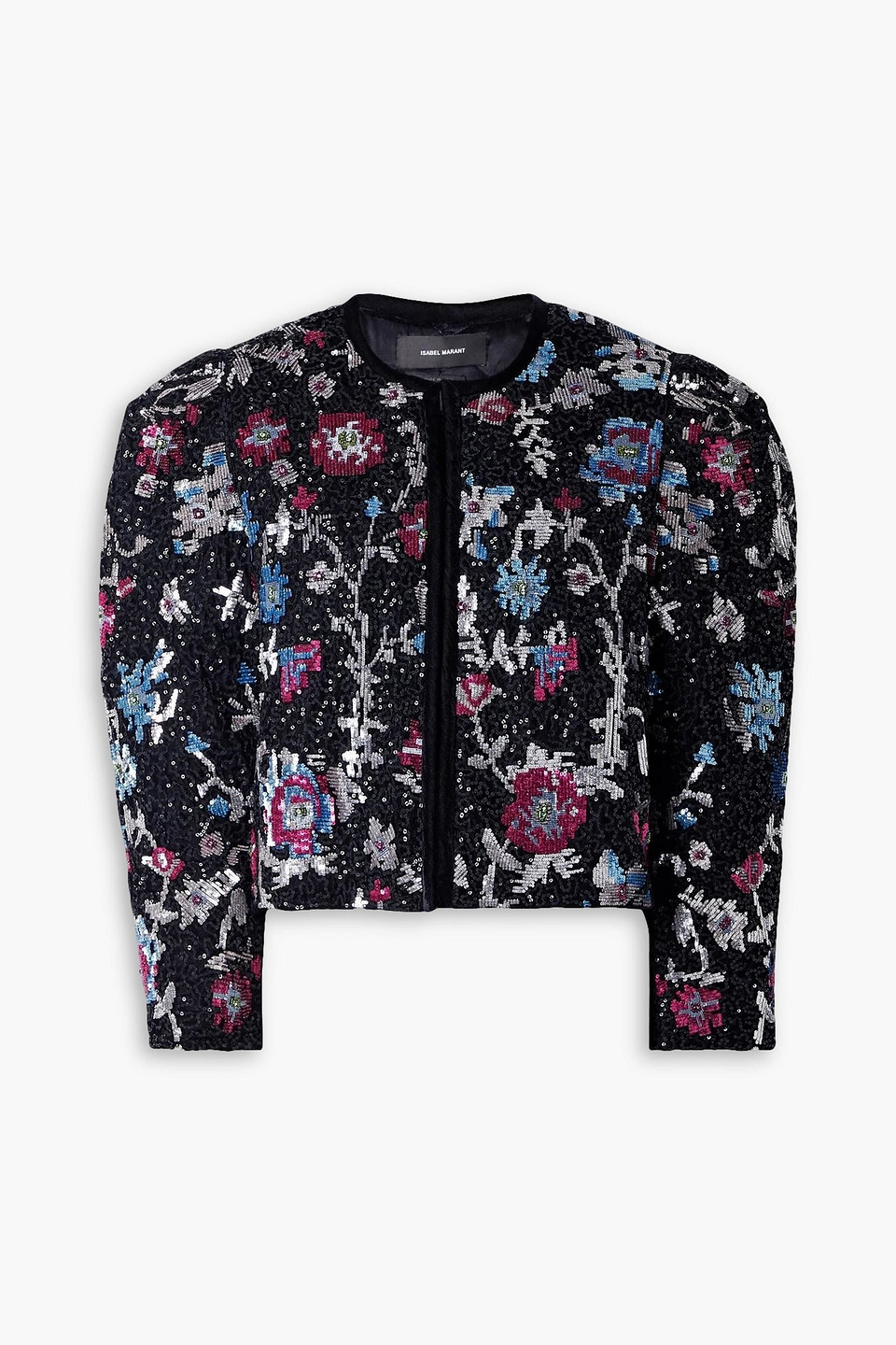 Isabel Marant Marjoya Embellished Velvet Jacket In Black