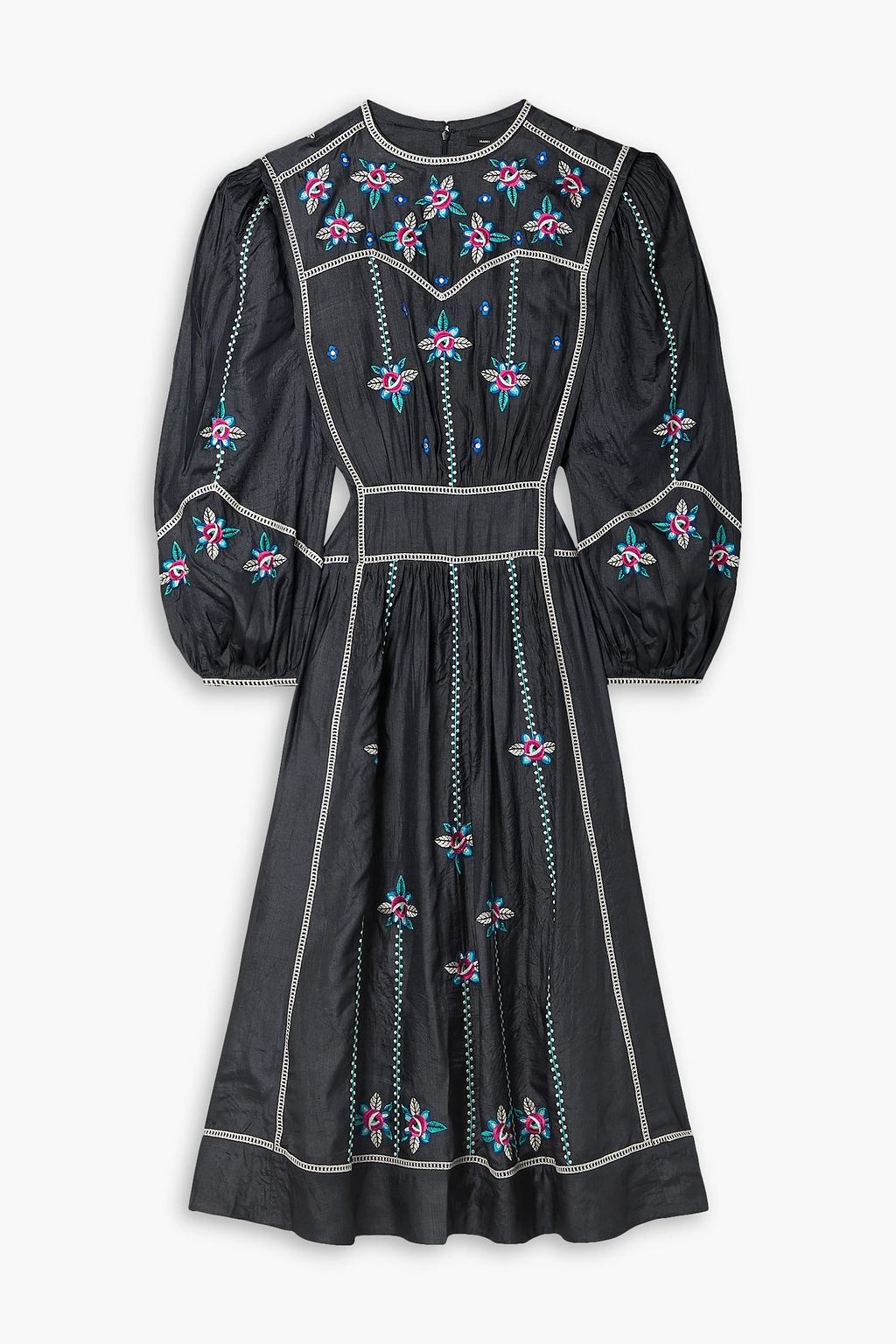 antik Bageri Afståelse ISABEL MARANT Caroline embroidered silk-satin midi dress | Sale up to 70%  off | THE OUTNET