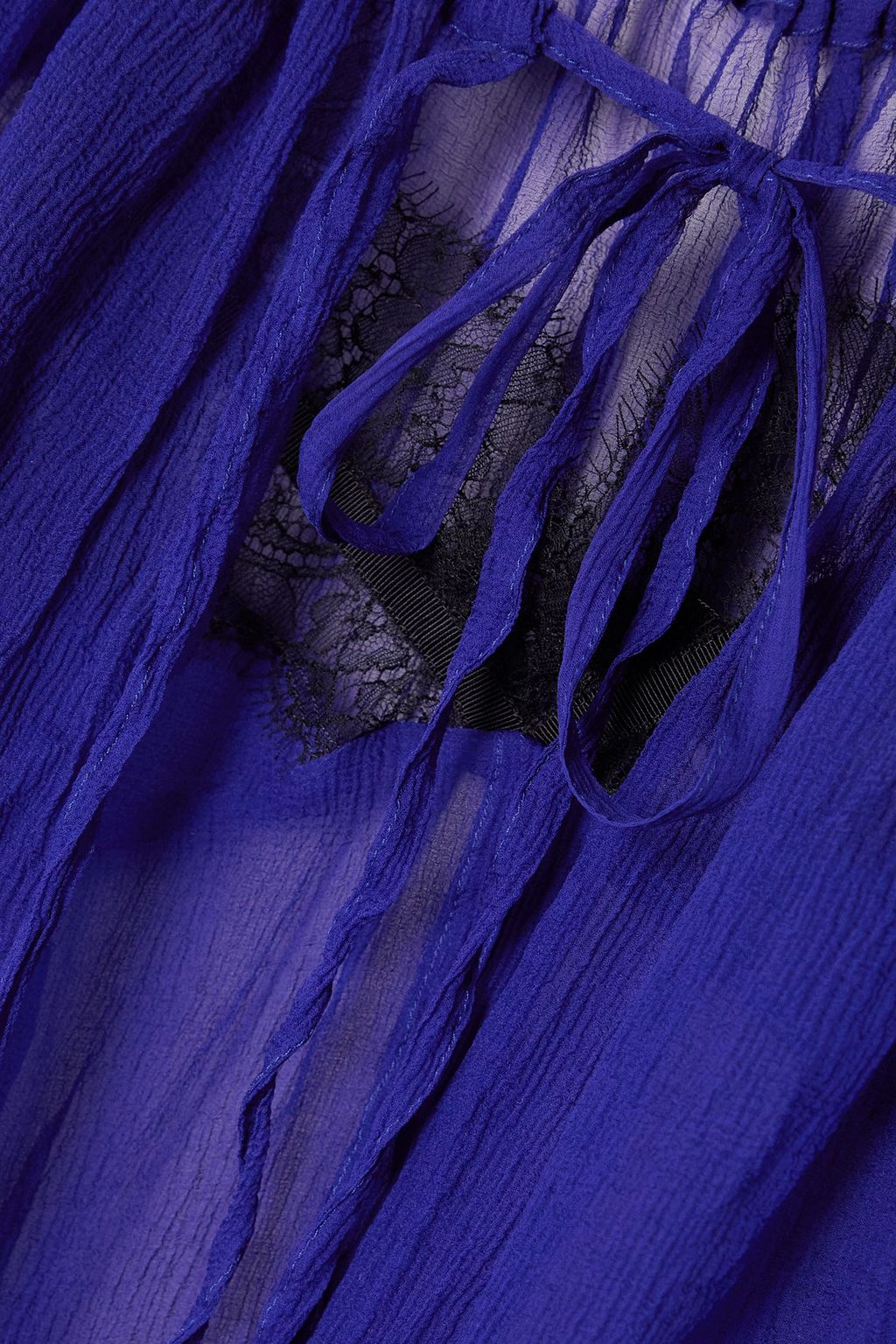 DRIES VAN NOTEN Layered silk-blend crepon top