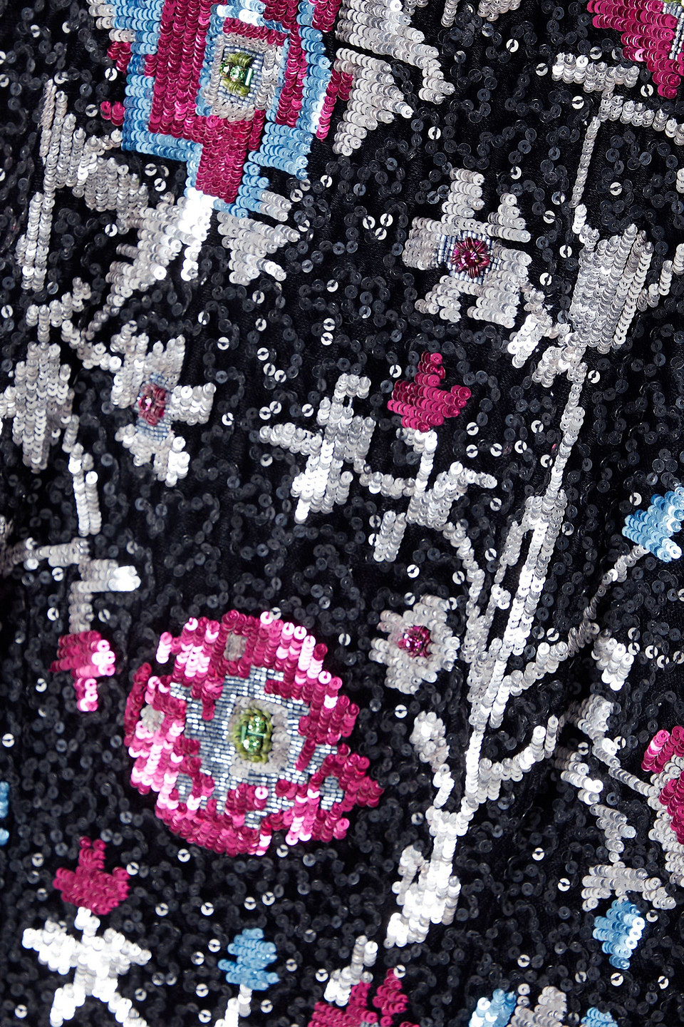 Isabel Marant Milawen Embellished Velvet Blouse In Schwarz