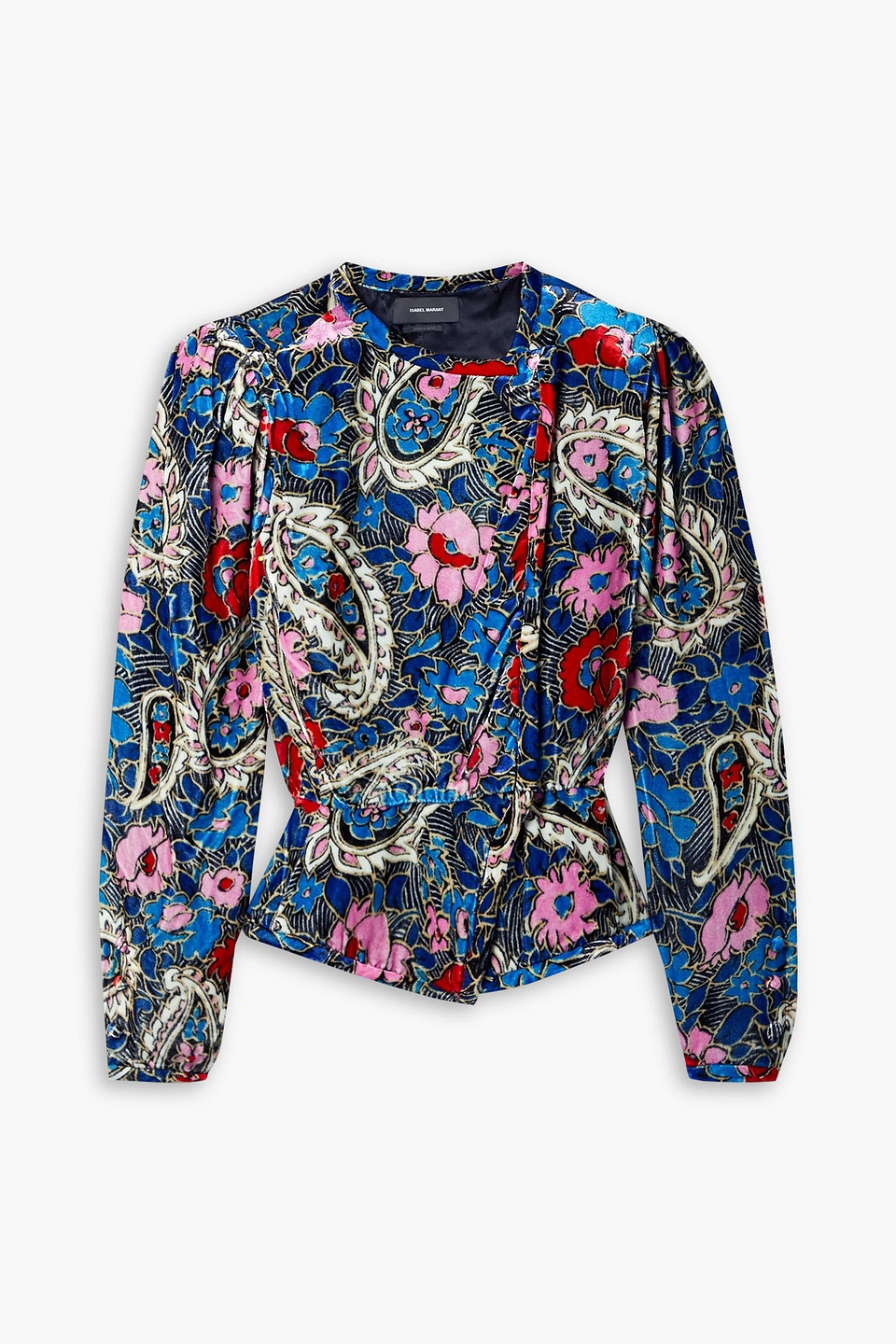 Isabel Marant Menelia Floral-print Velvet Top