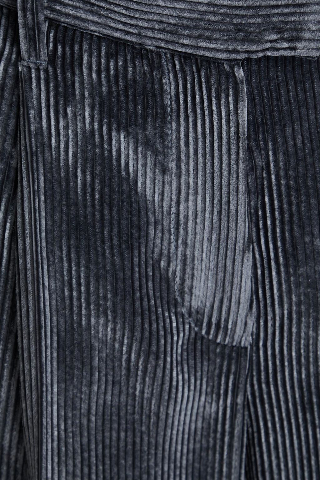 BRUNELLO CUCINELLI 플리츠 디테일 코듀로이 와이드 레그 팬츠