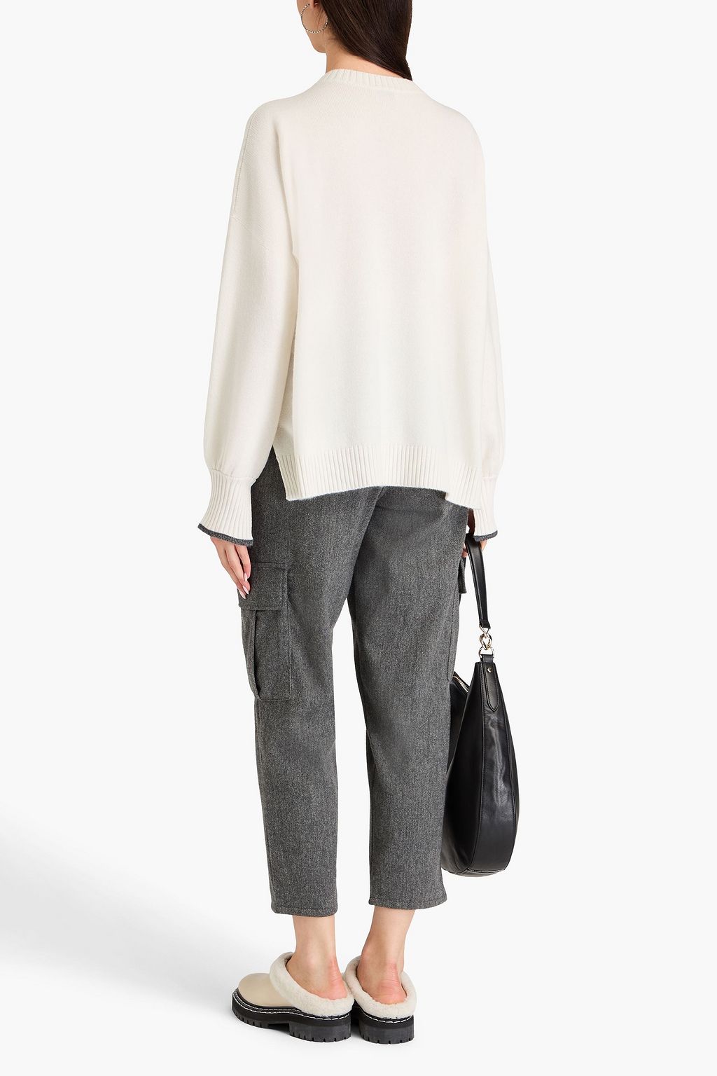 BRUNELLO CUCINELLI 비즈 장식 캐시미어 스웨터