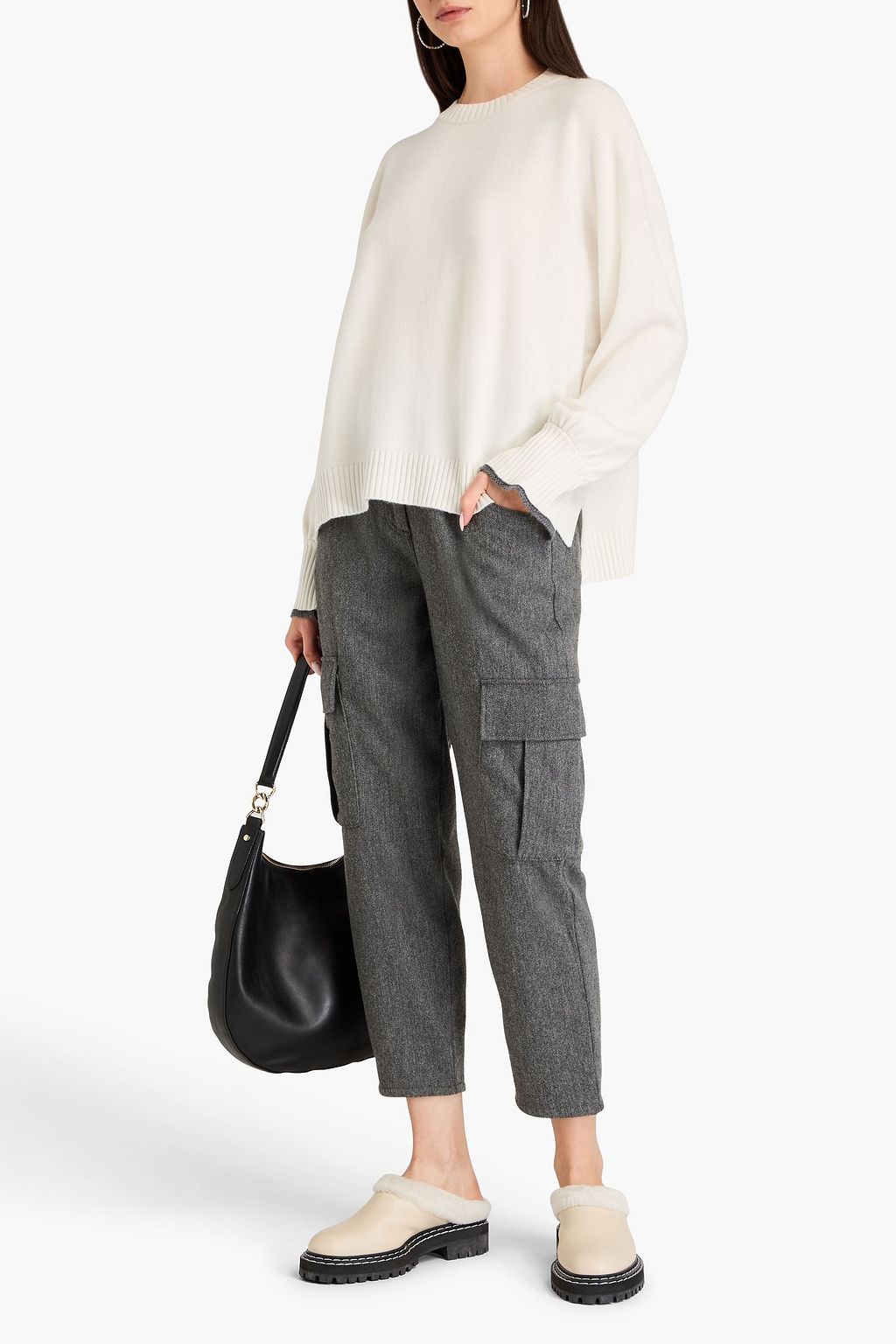 BRUNELLO CUCINELLI 비즈 장식 캐시미어 스웨터
