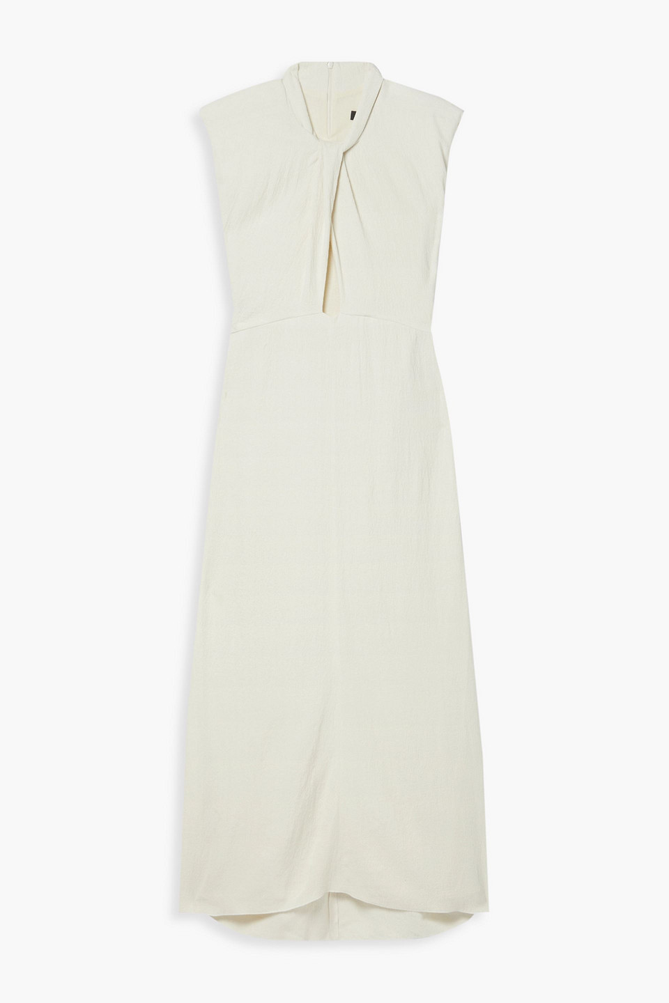 Isabel Marant Rabea Cutout Crinkled-crepe Midi Dress In Elfenbein