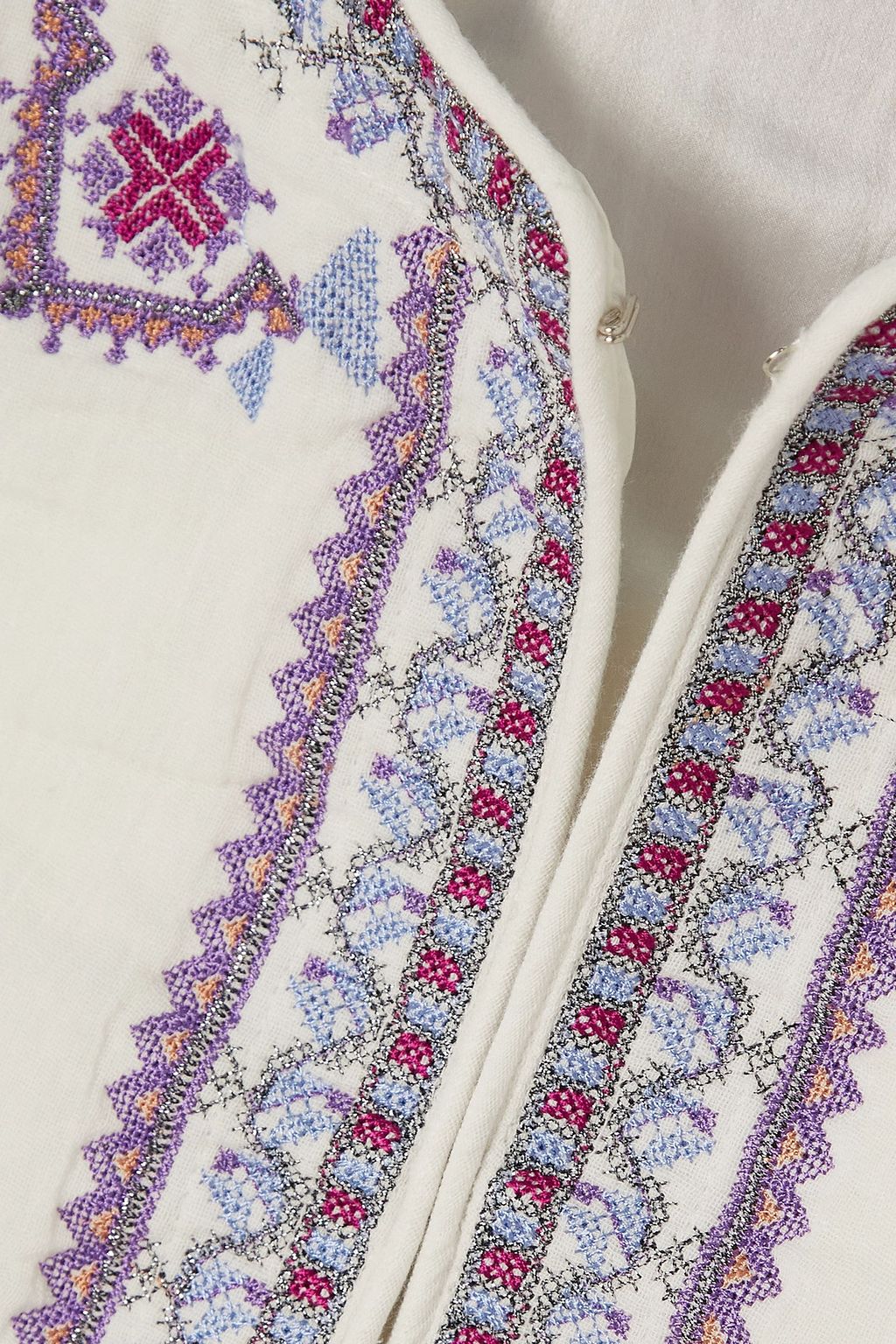 ISABEL MARANT Cruz cropped embroidered cotton vest