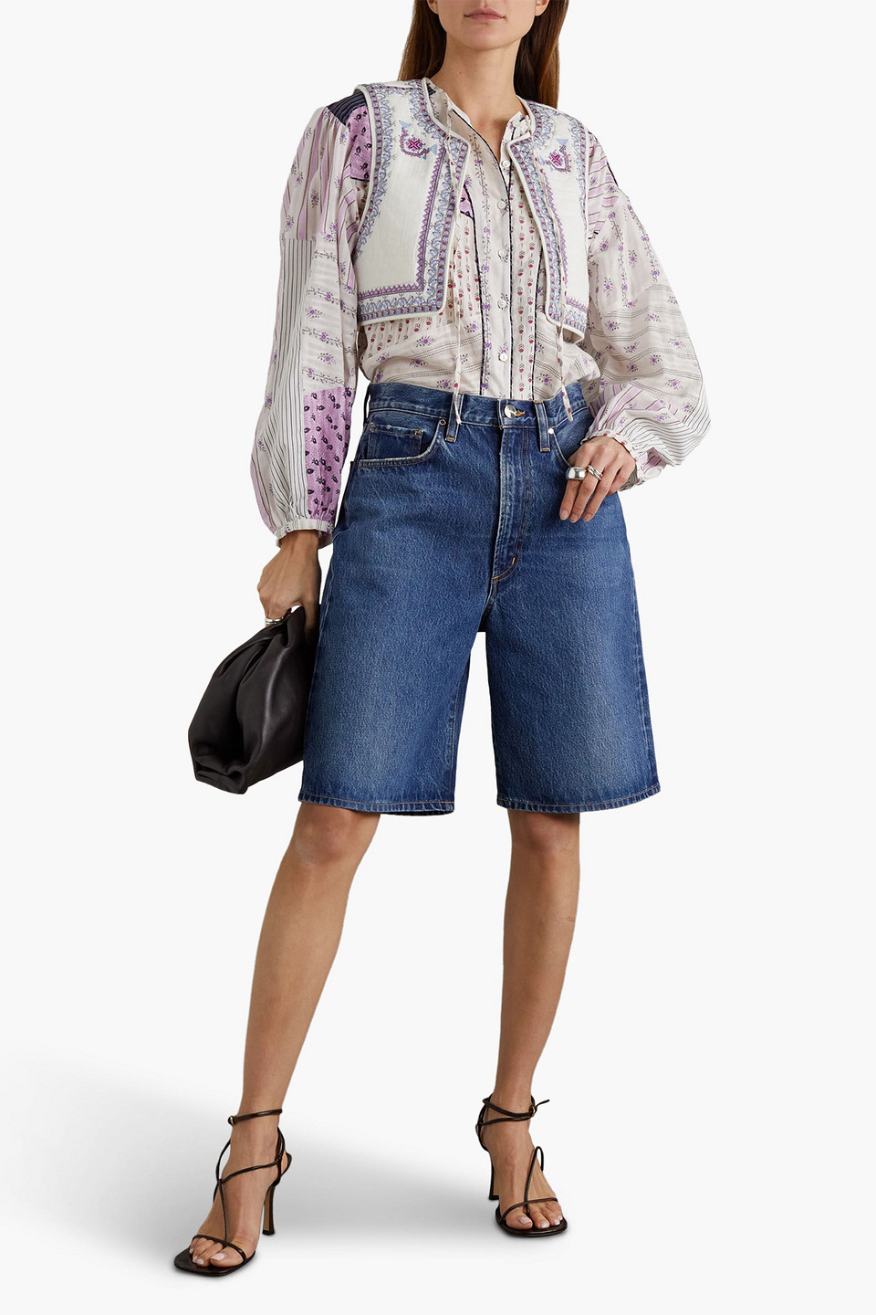Isabel Marant Cruz Cropped Embroidered Cotton Vest In Weiss