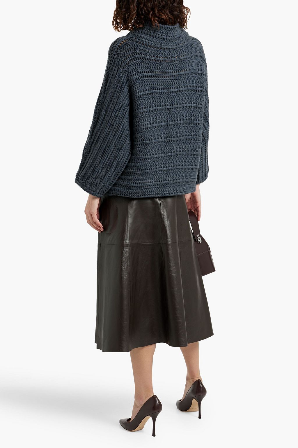 BRUNELLO CUCINELLI Open-knit cashmere turtleneck sweater