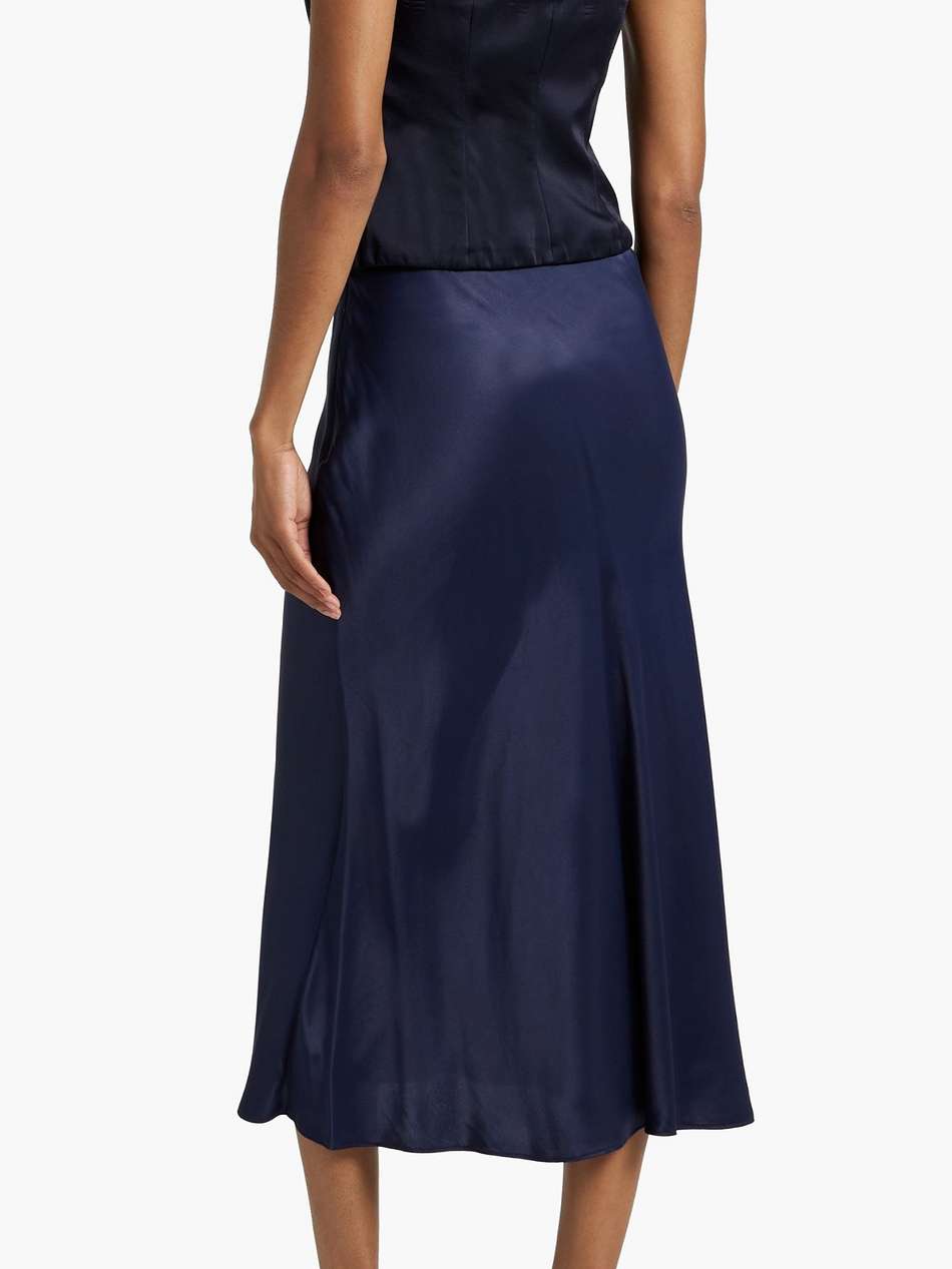 strapless satin-crepe top