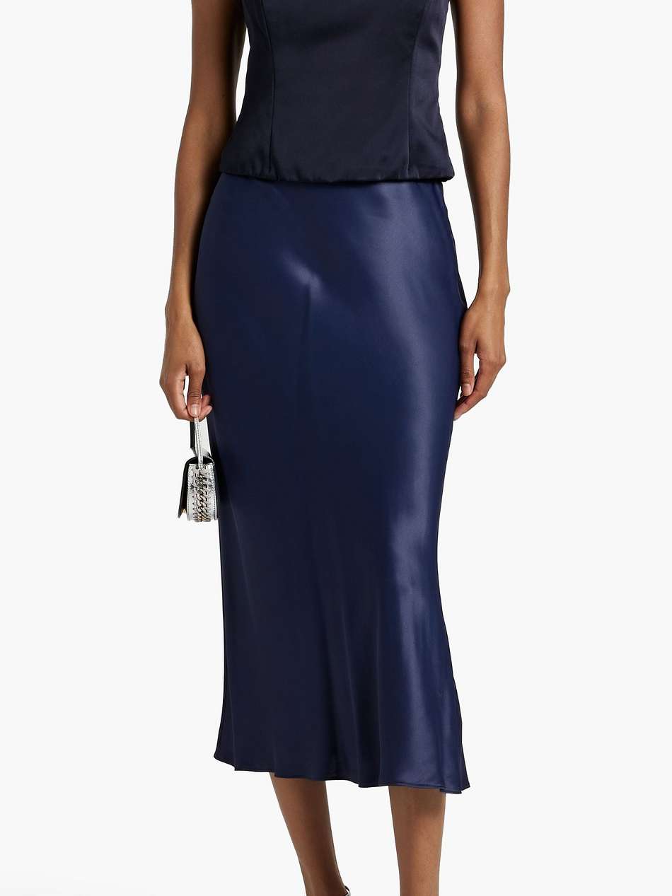 strapless satin-crepe top