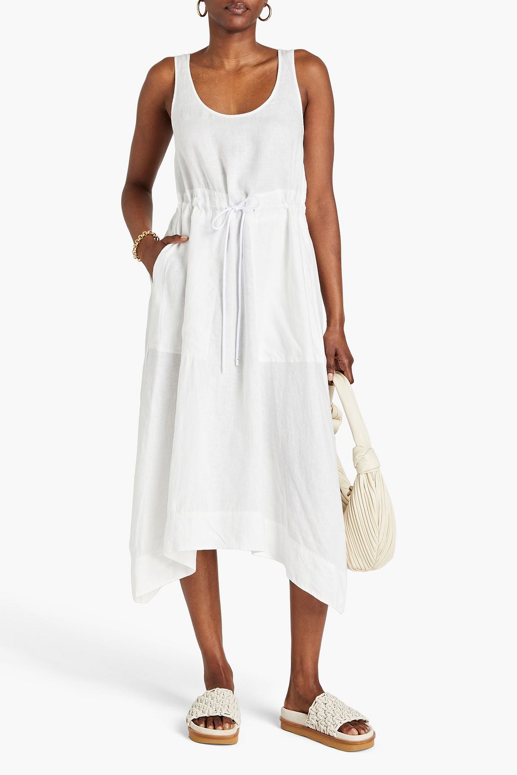 THEORY Linen midi dress
