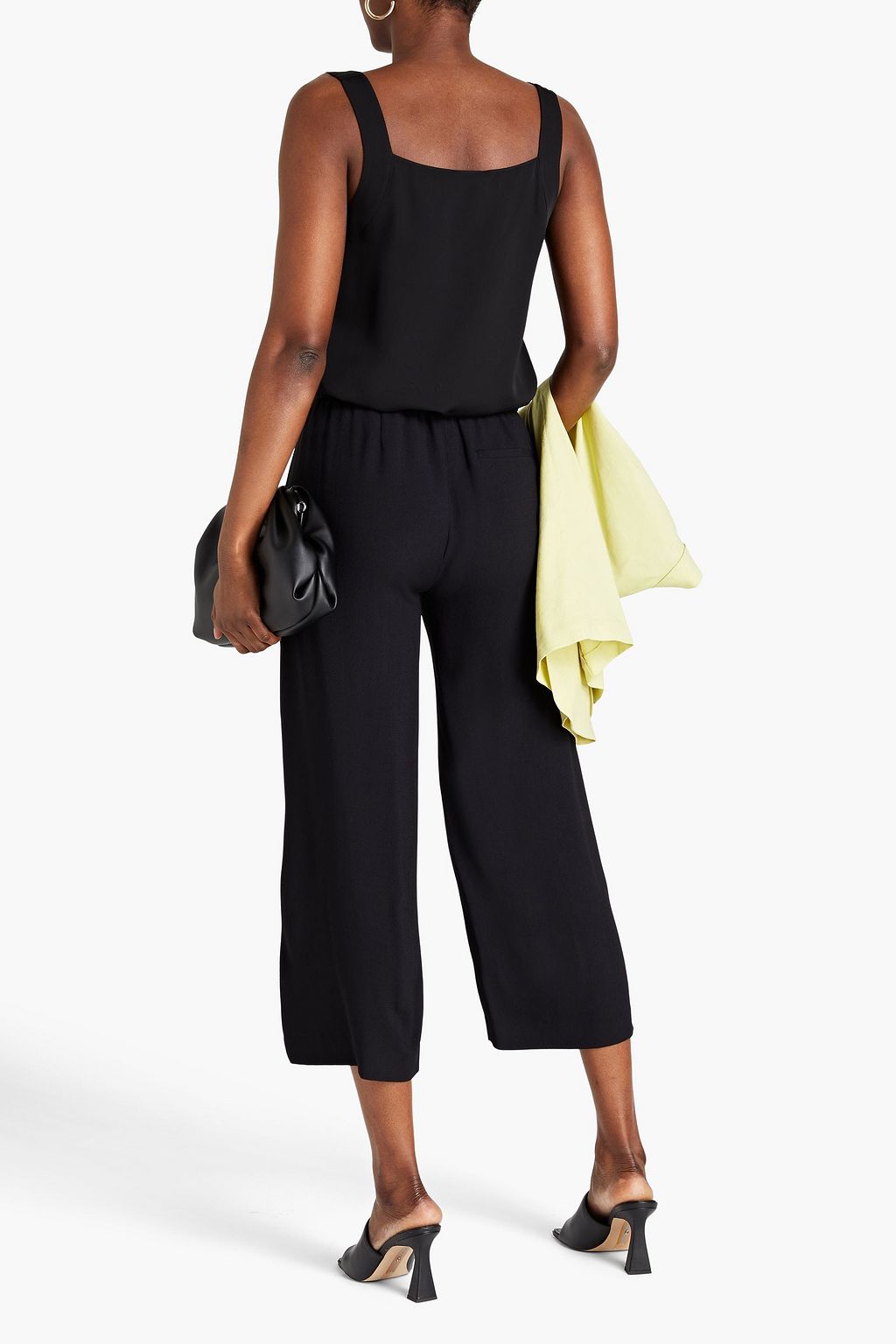 THEORY Cropped crepe straight-leg pants