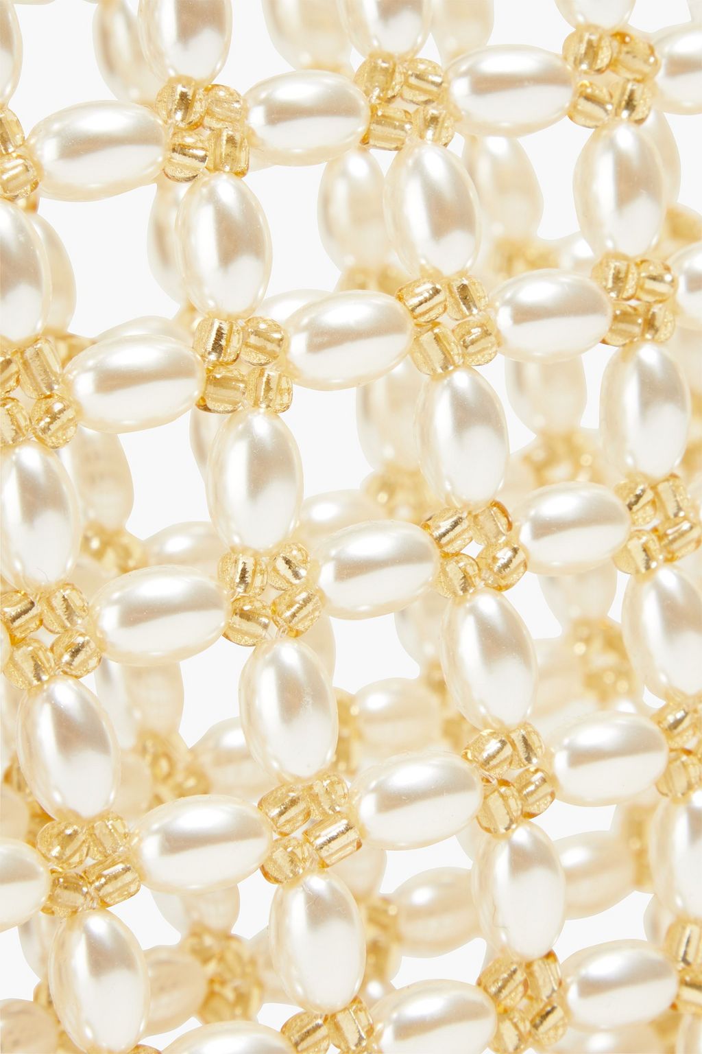 VANINA Sable Nacré beaded faux pearl tote