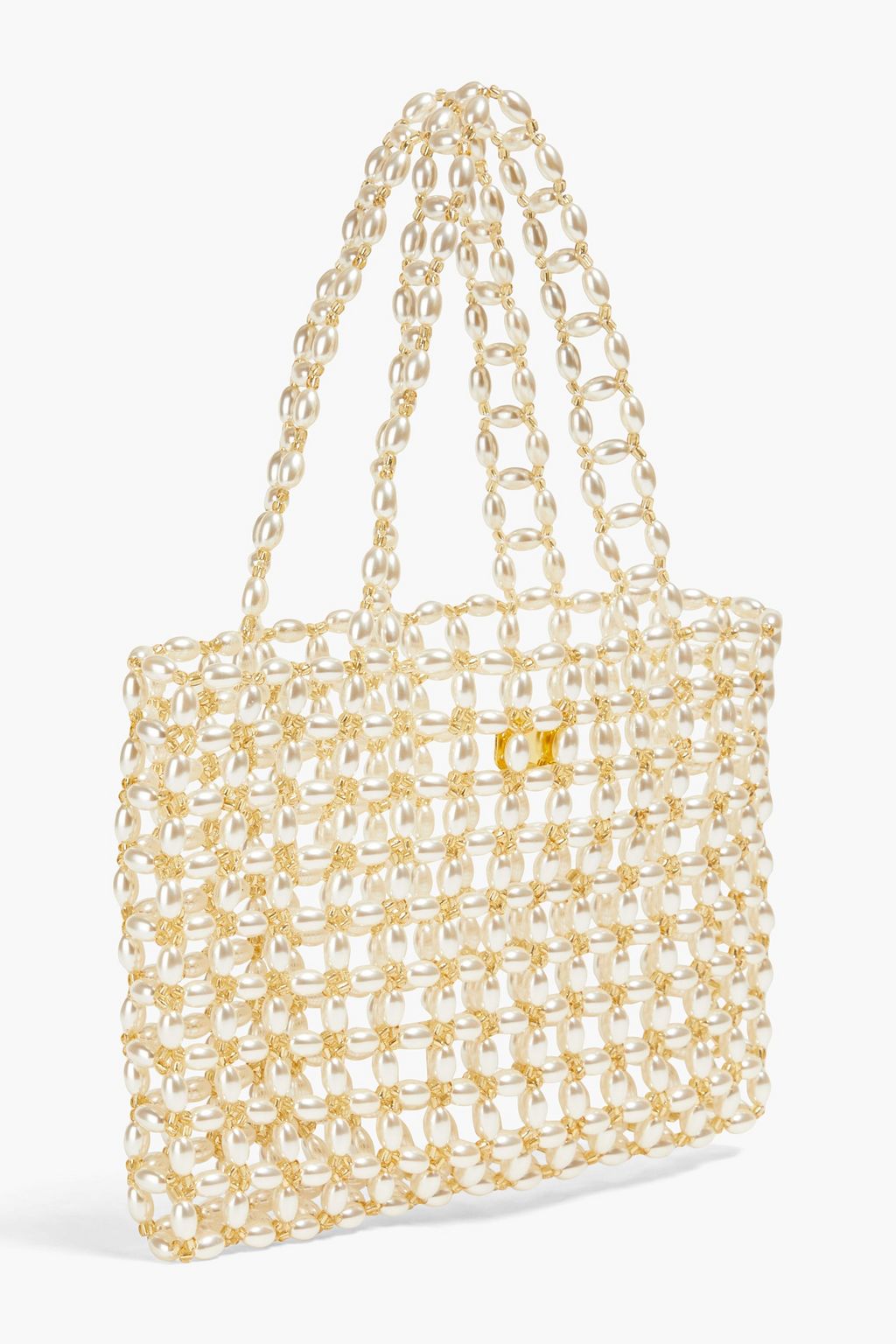 VANINA Sable Nacré beaded faux pearl tote