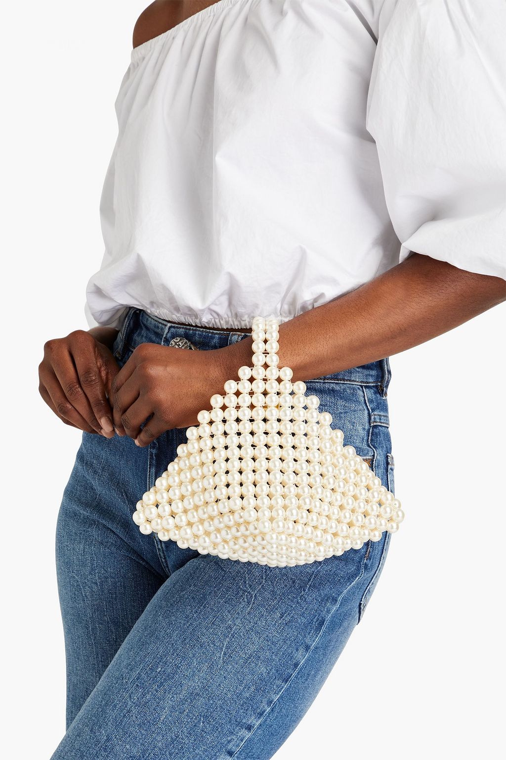 VANINA Le Bourgeon faux pearl tote