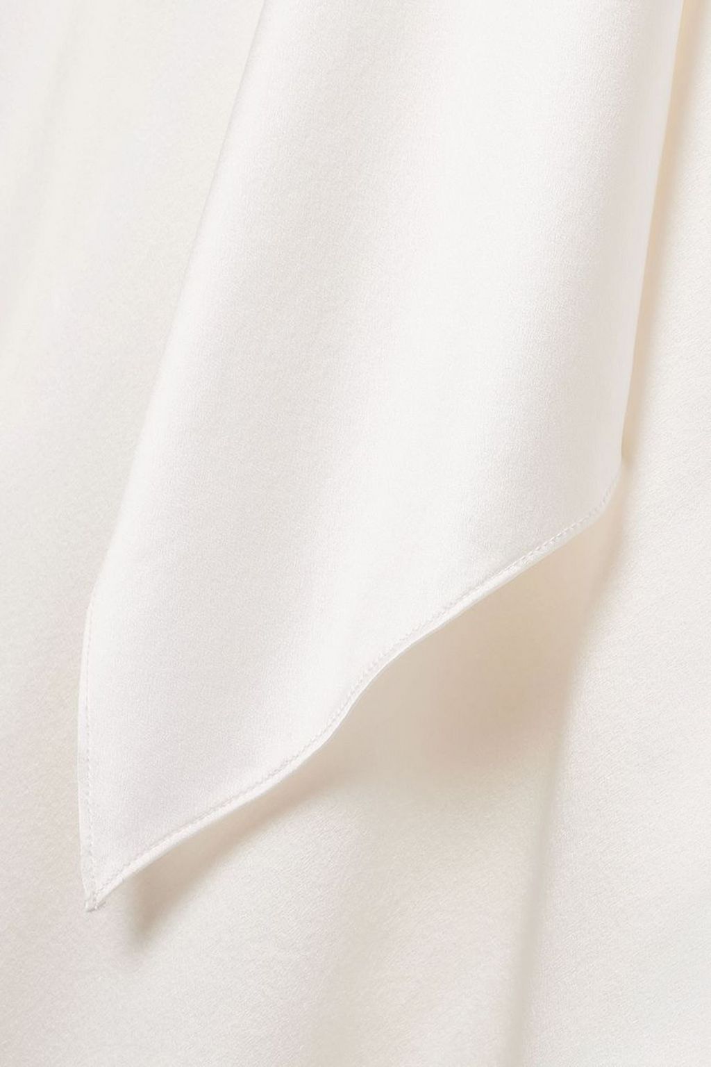 ADAM LIPPES Foulard Bluse aus Seiden-Charmeuse mit Raffungen zum Binden