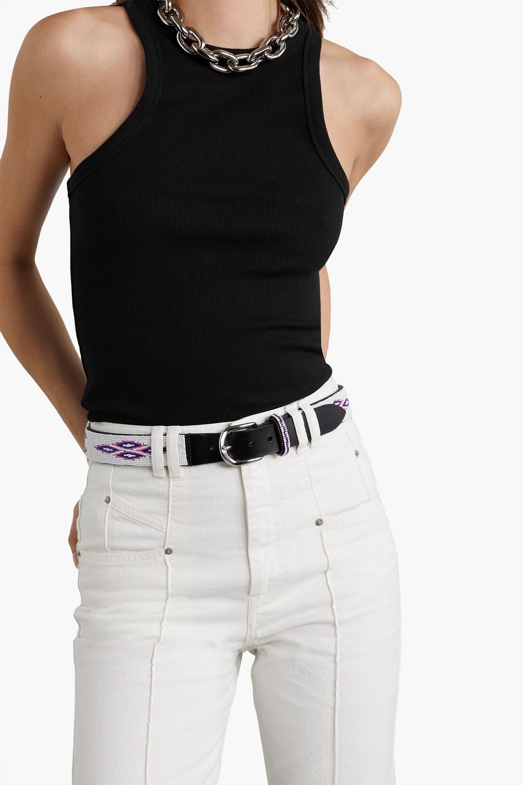 ISABEL MARANT Kalibo beaded leather belt