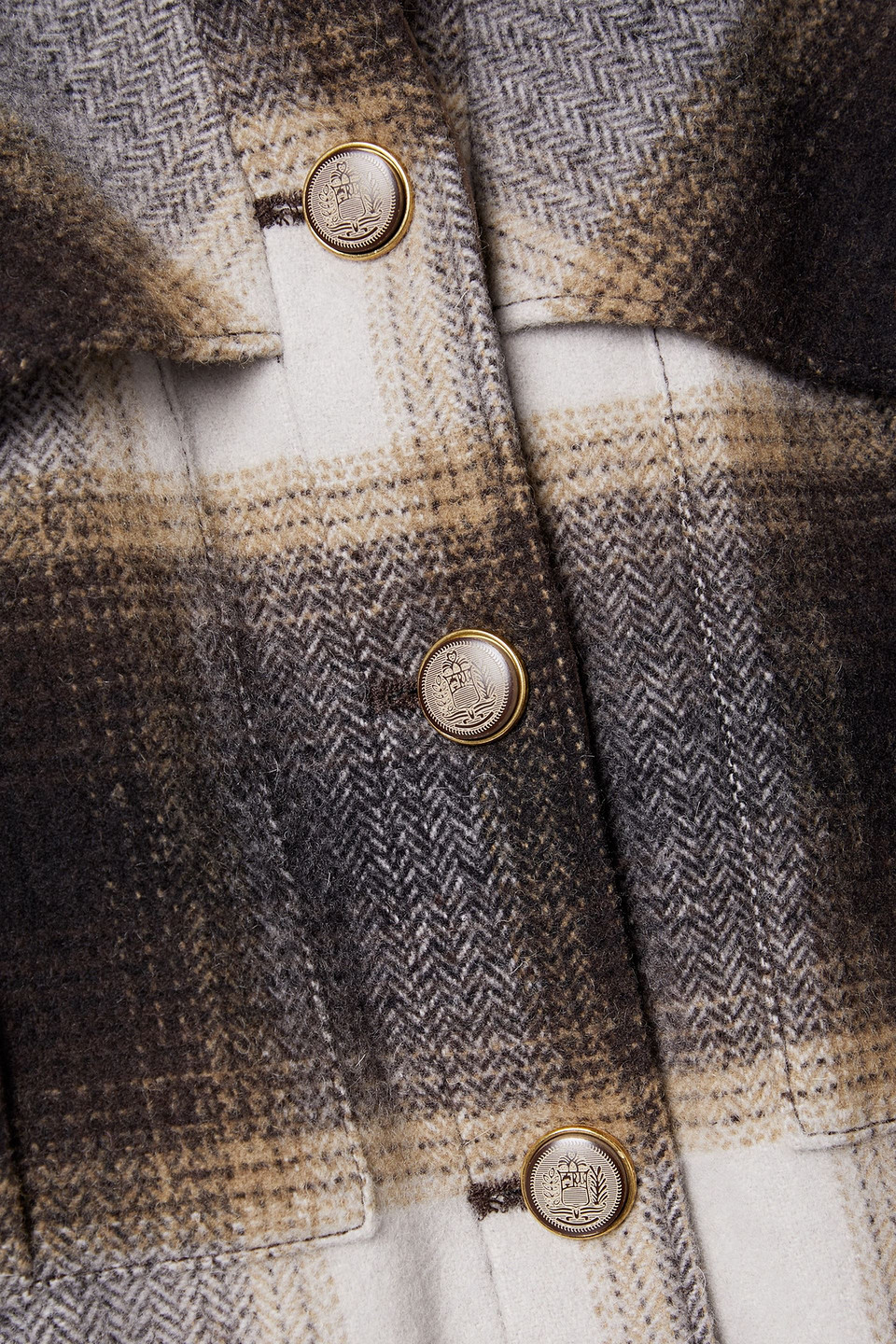 Veronica Beard Stanley Suede-trimmed Checked Wool-blend Bomber Jacket In Dark Brown