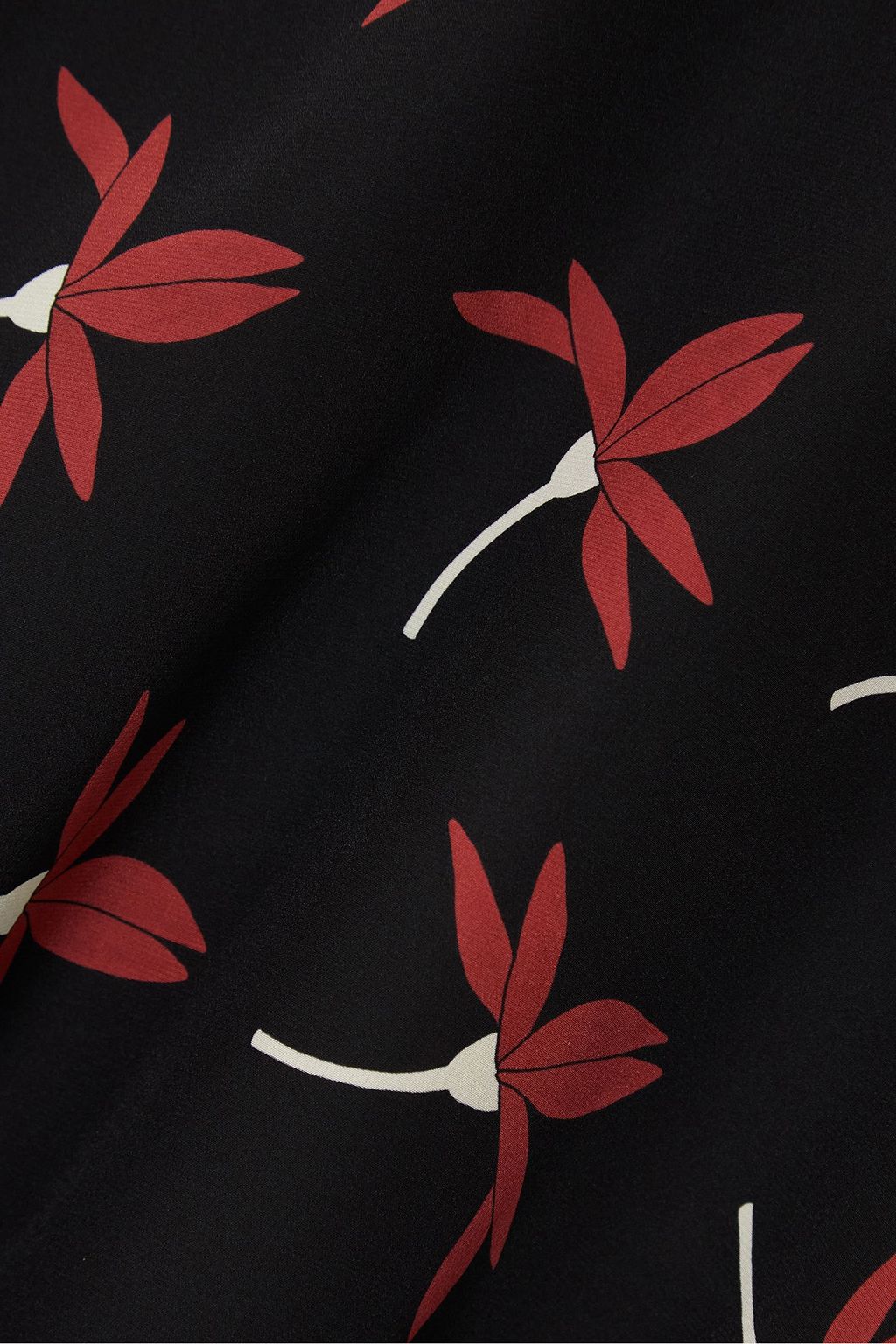 VALENTINO GARAVANI Minikleid aus Crêpe de Chine aus Seide mit floralem Print und Applikationen