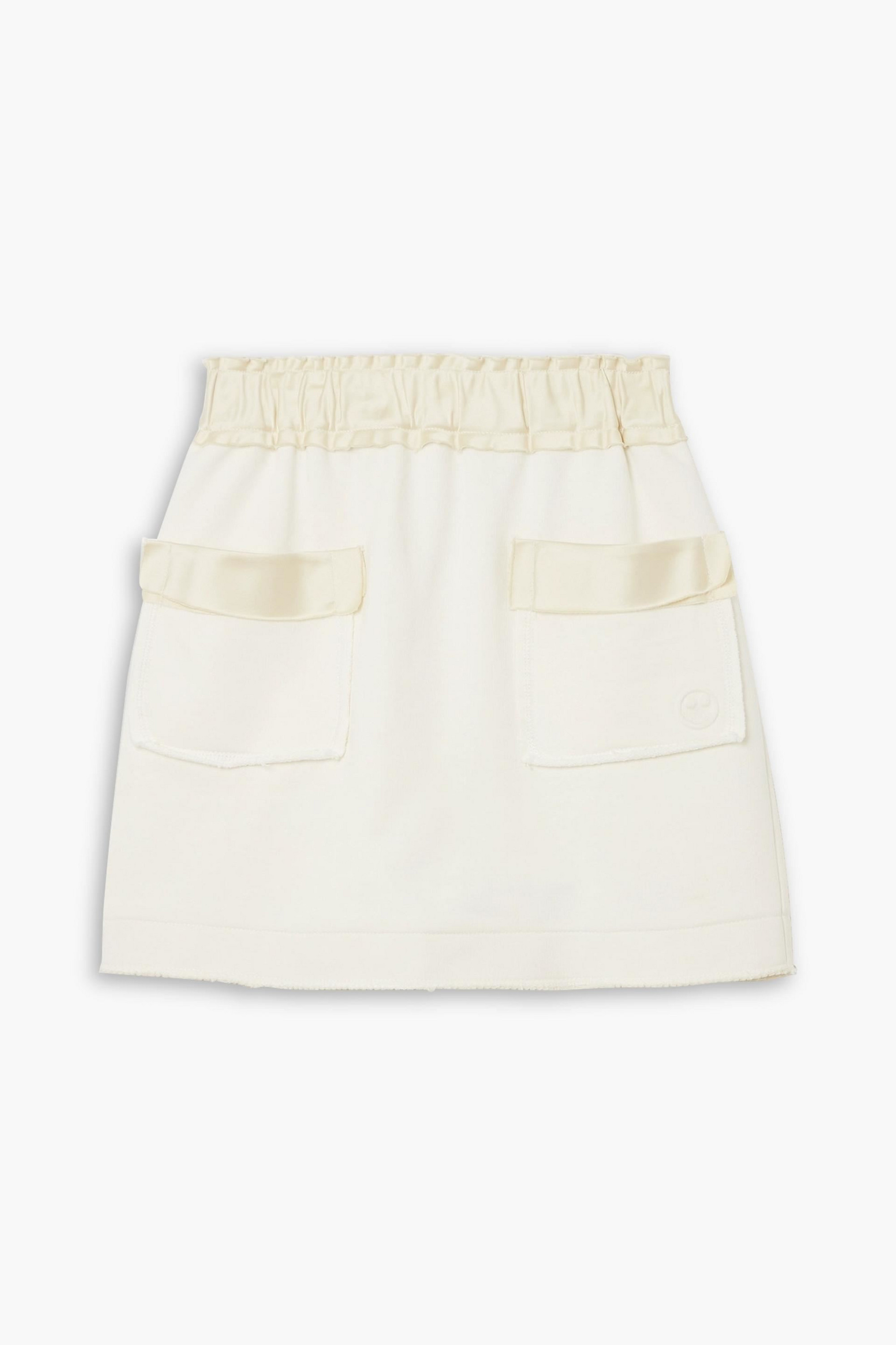 AZ Factory Free To satin-trimmed cotton mini skirt thumbnail