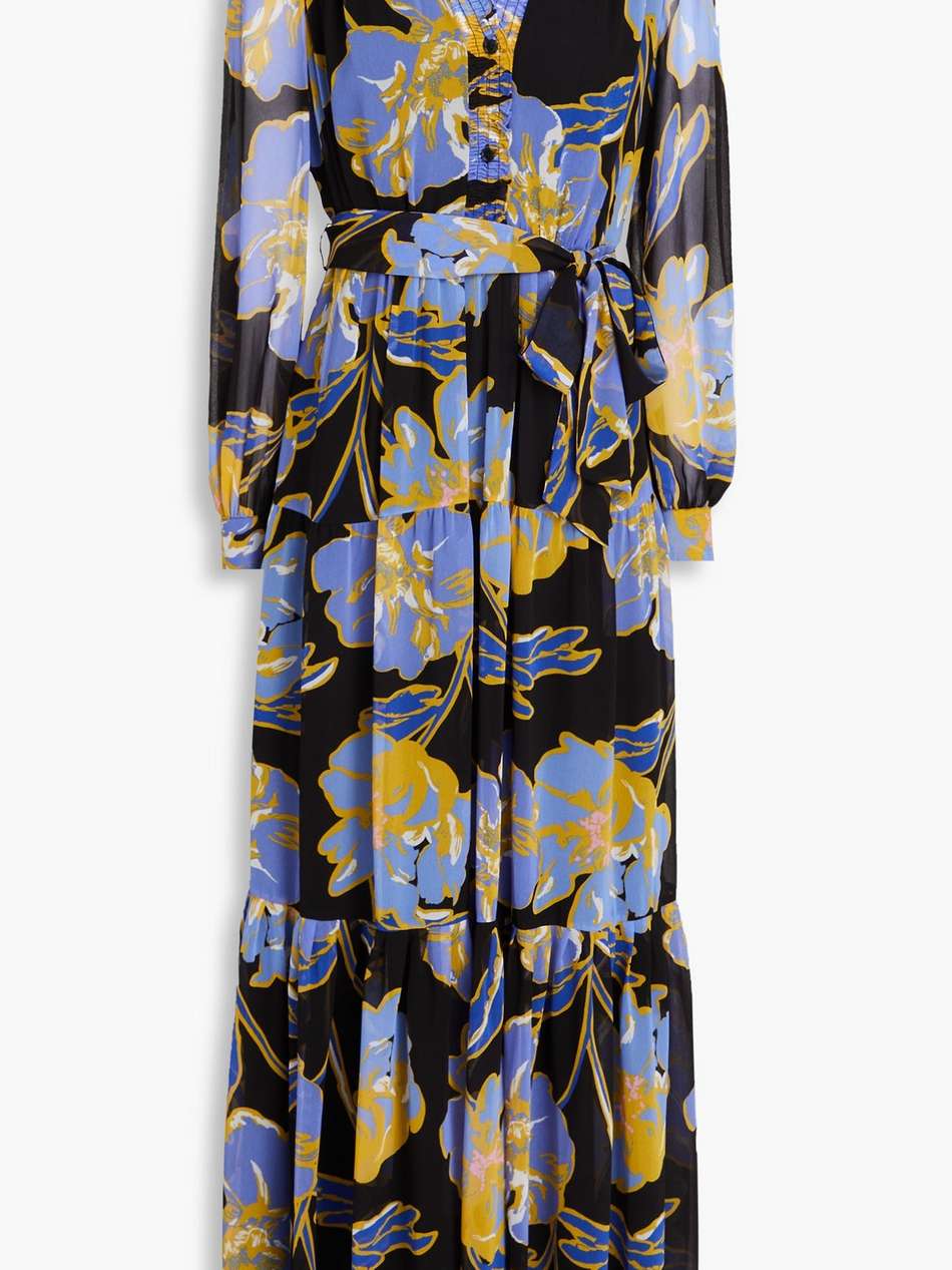 olenna floral-print georgette maxi dress
