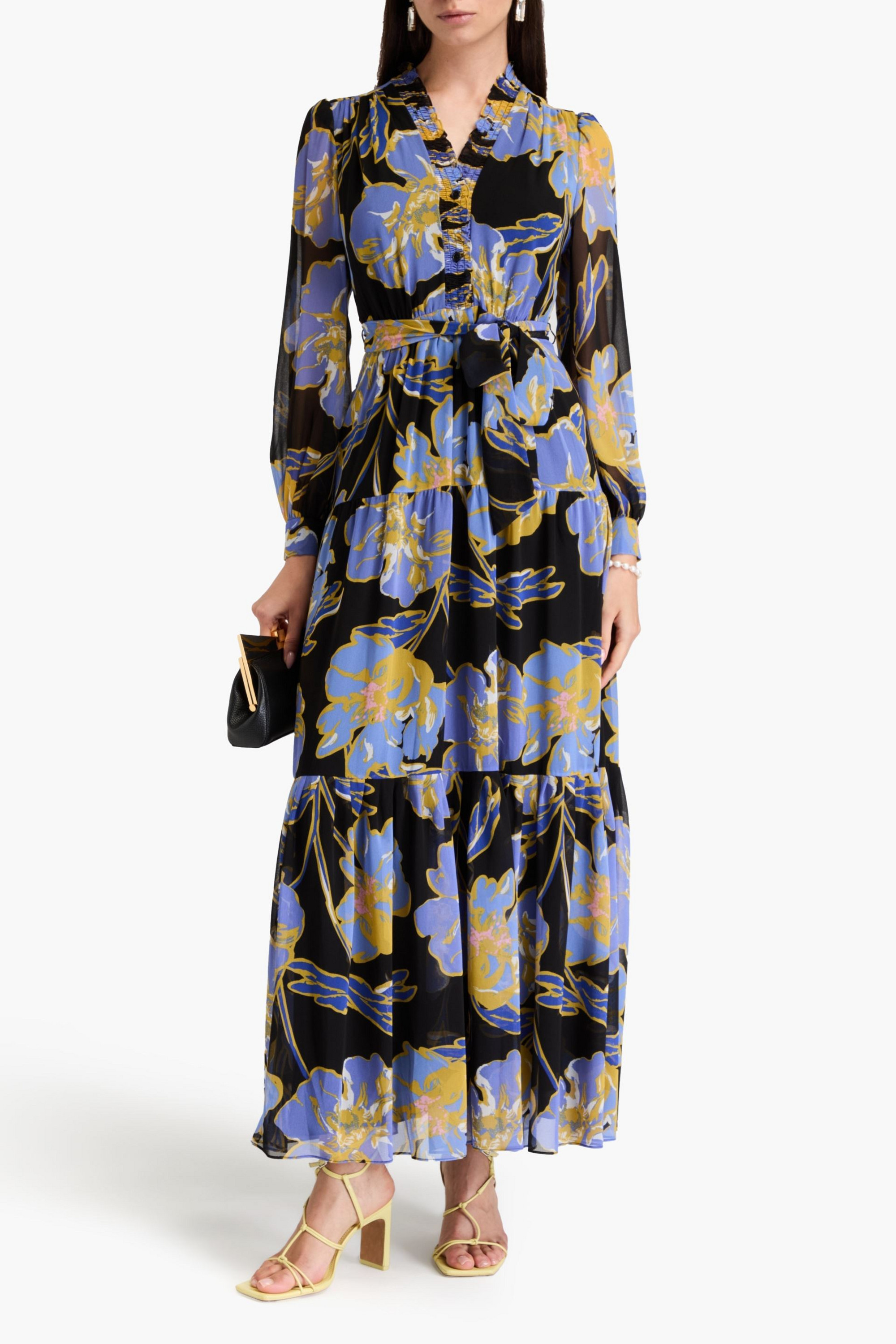 Diane von Furstenberg Olenna floral-print georgette maxi dress
