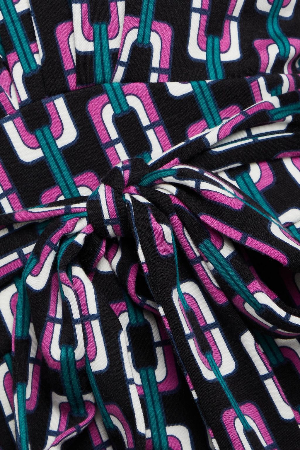 DIANE VON FURSTENBERG جمبسوت «فاني» بأرجل واسعة من الجيرسي المصنوع من مزيج الصوف واللايوسيل ومزين بطبعة الأزهار
