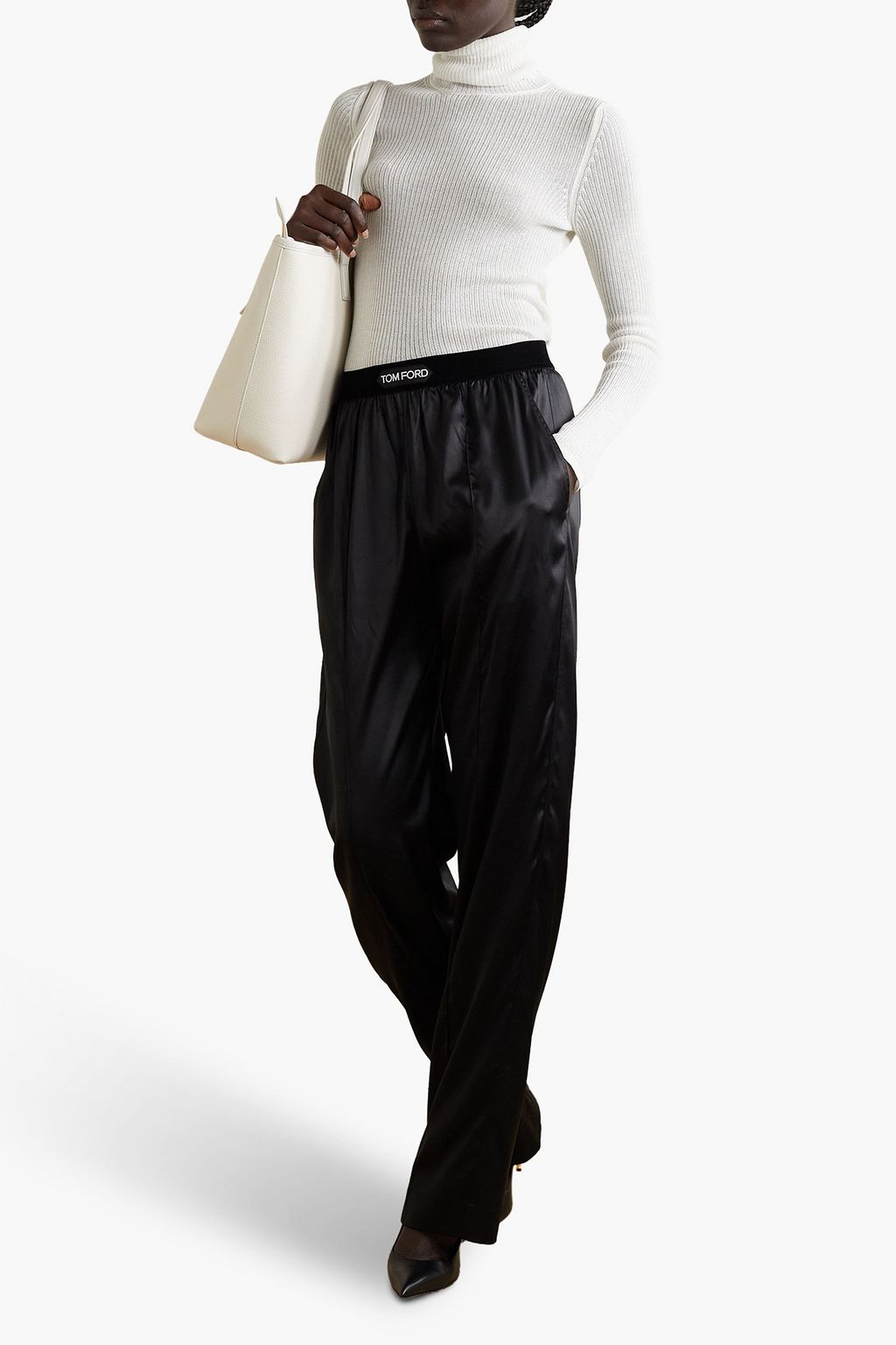 TOM FORD Cashmere and silk-blend turtleneck sweater