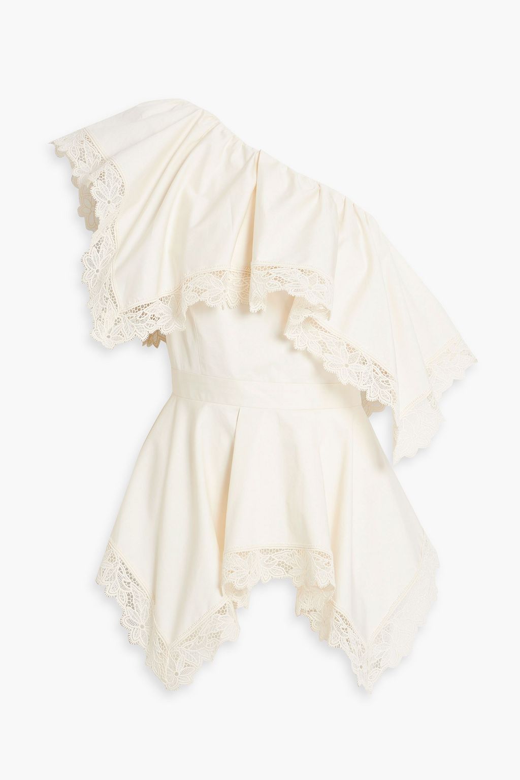 White one shoulder peplum top on sale