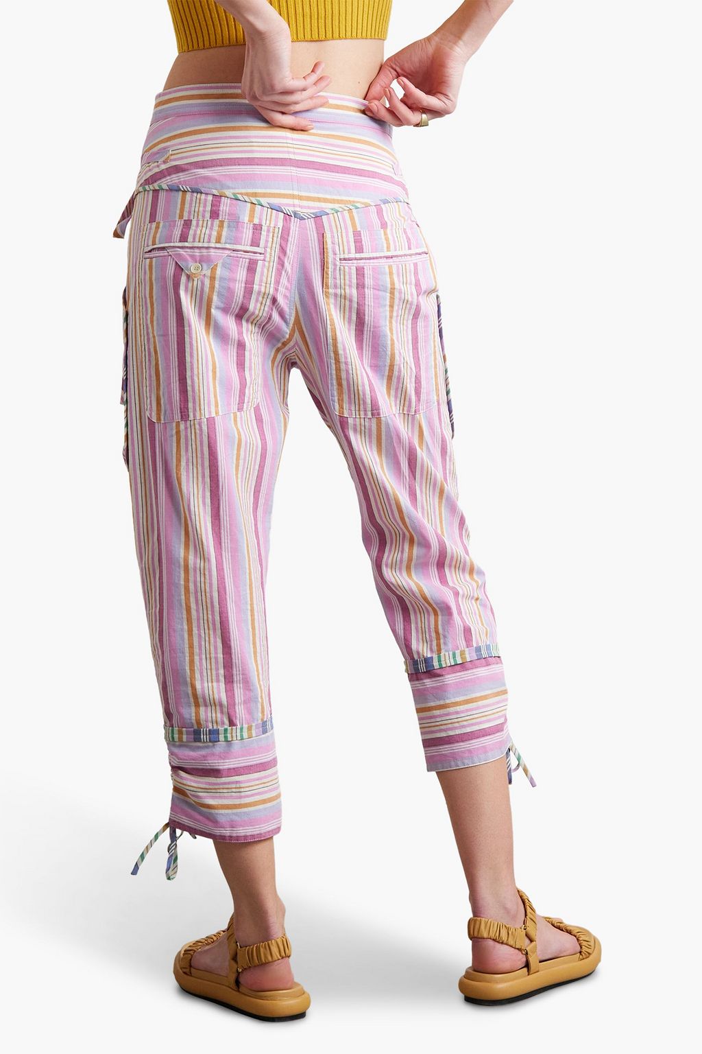 ISABEL MARANT Tilioa Cropped Karottenhose aus Baumwolle mit Streifen