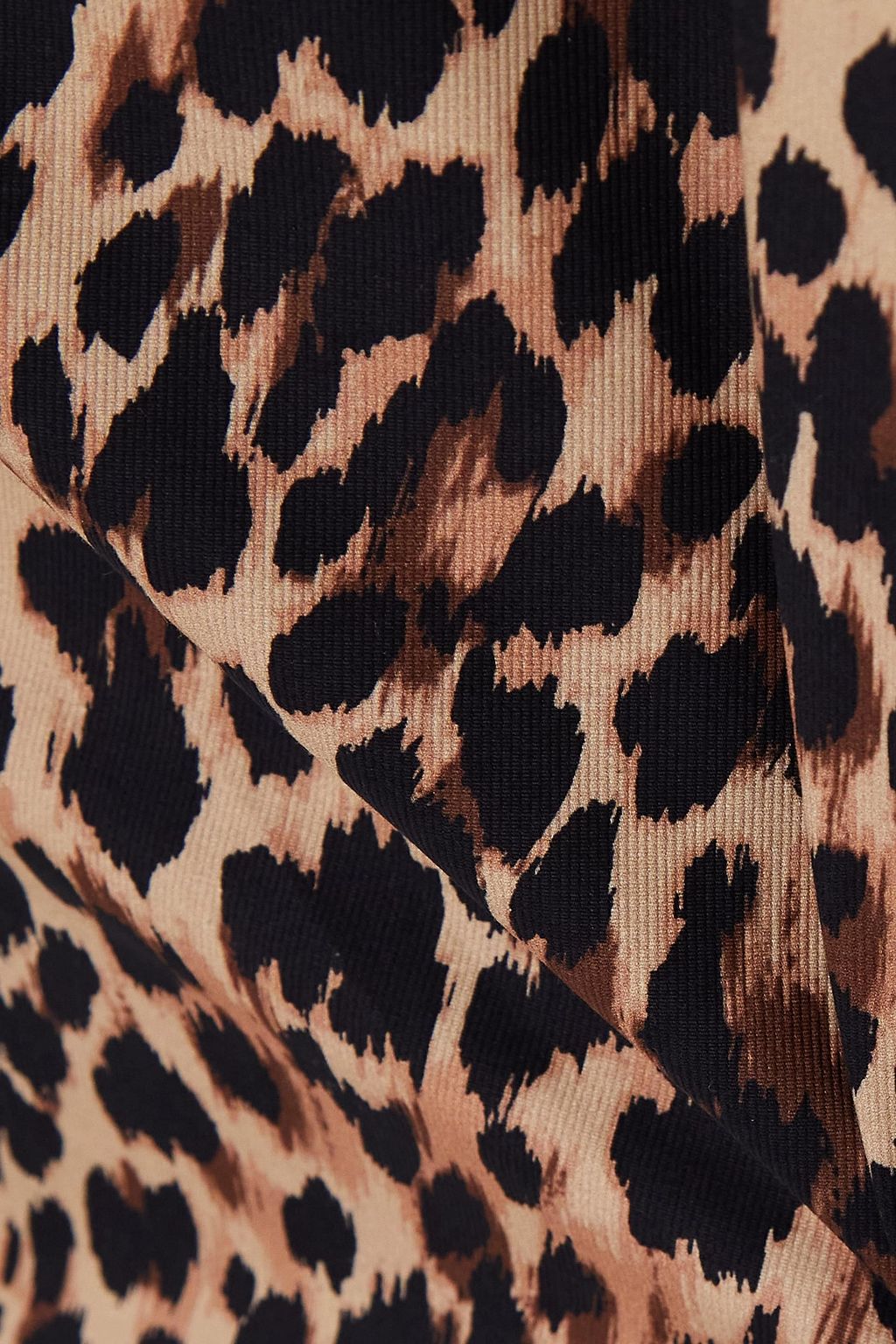 RACIL Mia knotted leopard-print cotton-blend midi dress