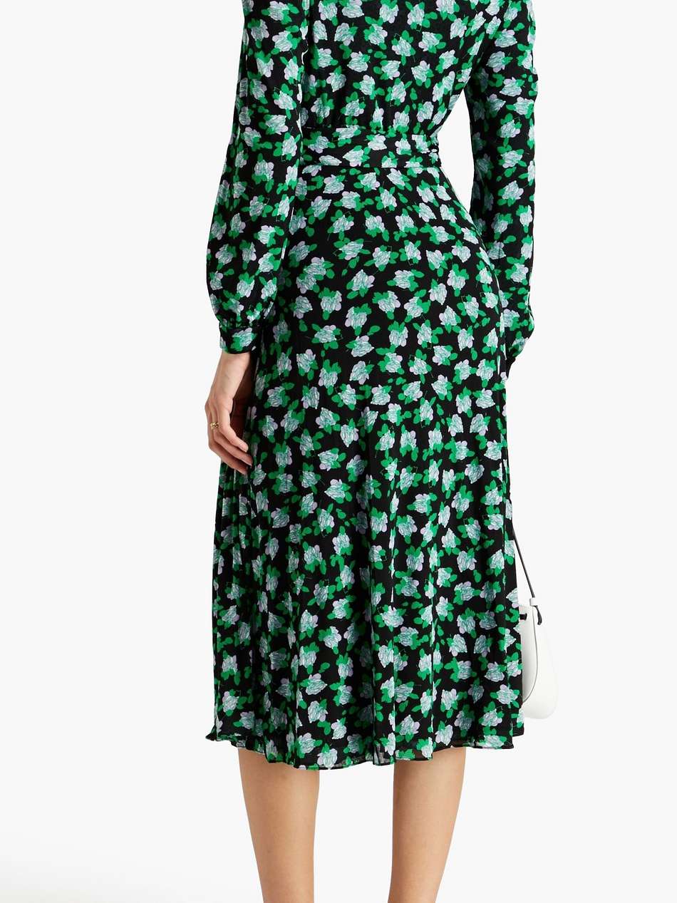 phoenix reversible printed stretch-mesh midi wrap dress