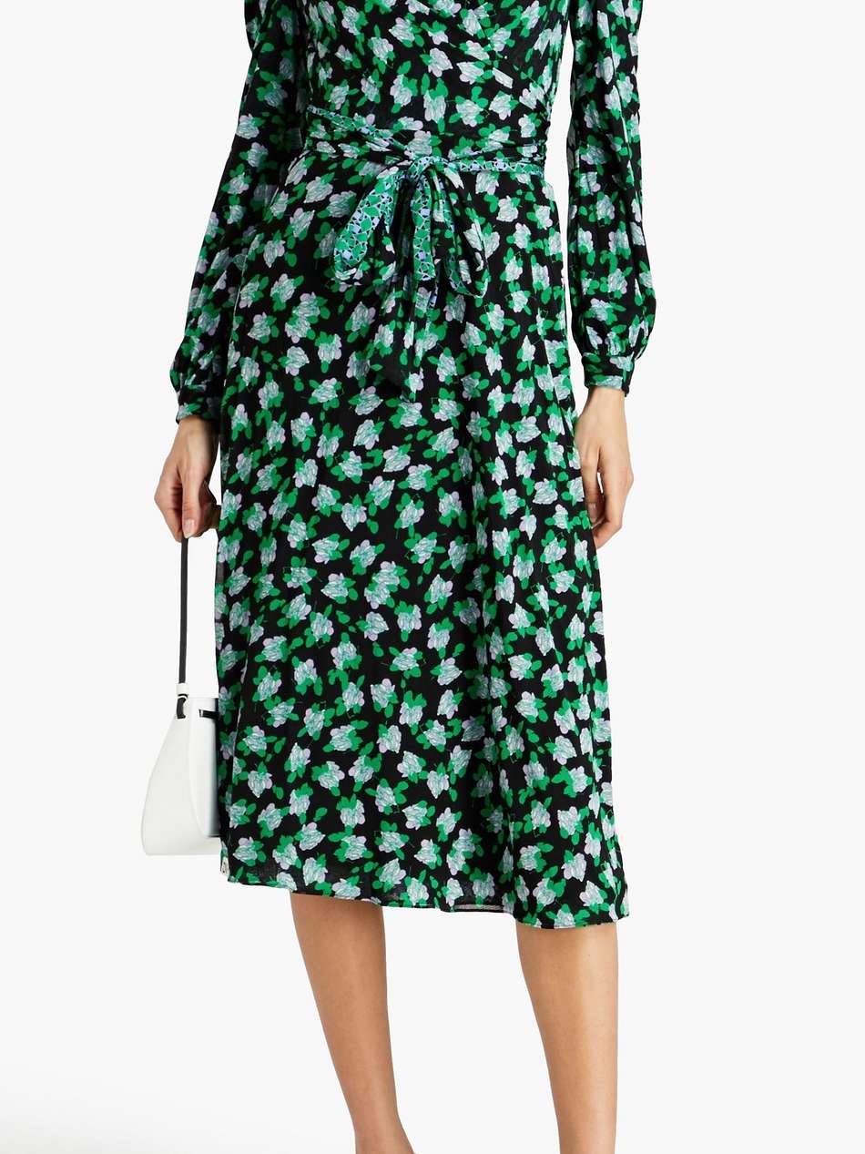 phoenix reversible printed stretch-mesh midi wrap dress