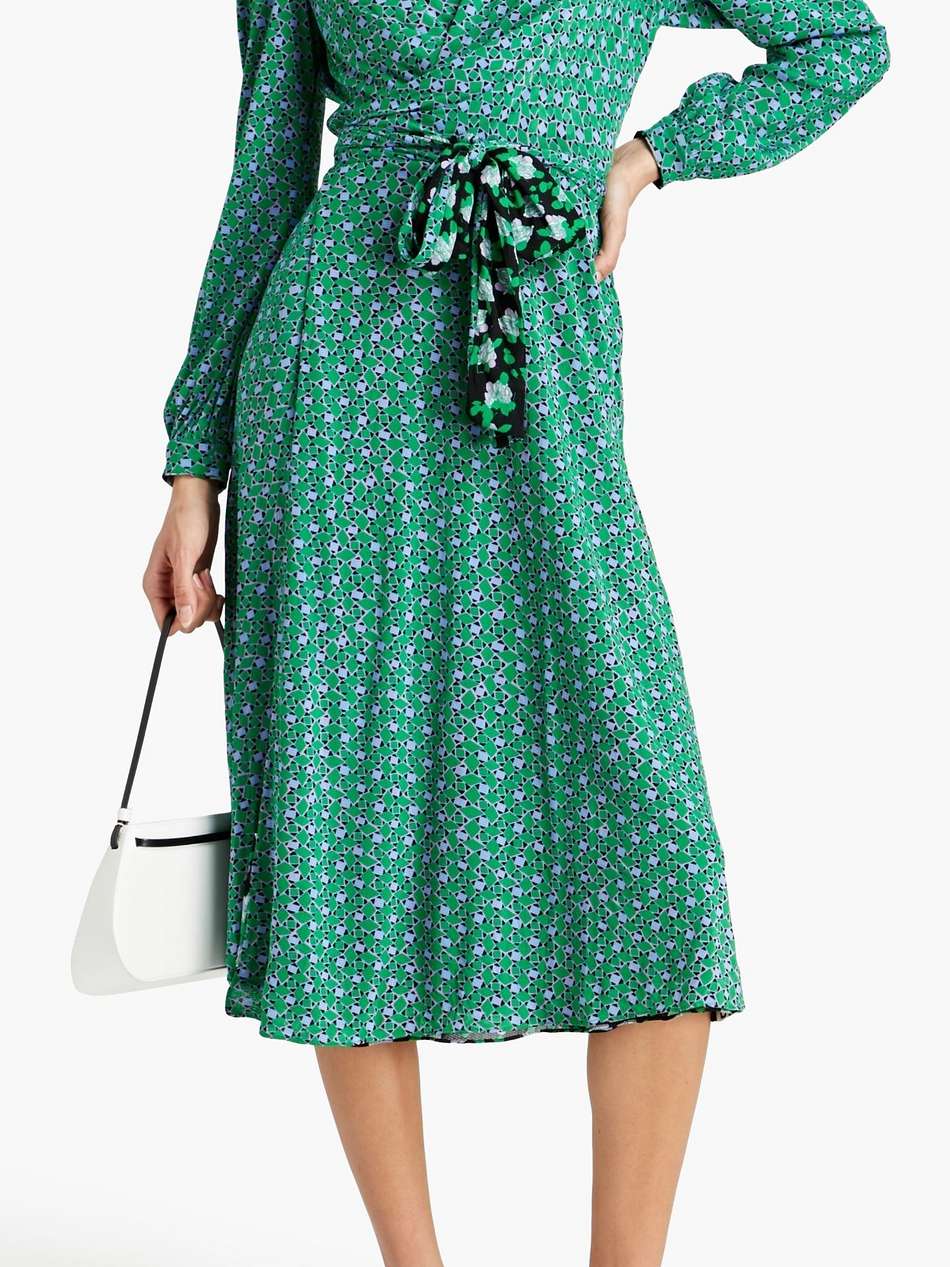 phoenix reversible printed stretch-mesh midi wrap dress