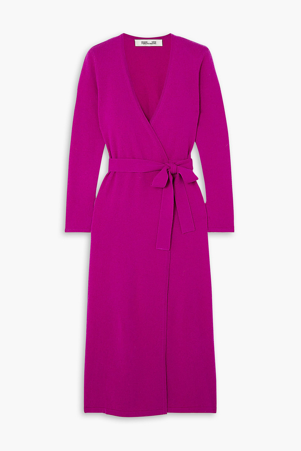 Diane von Furstenberg - Astrid wool and cashmere-blend midi wrap dress - Purple - XXS
