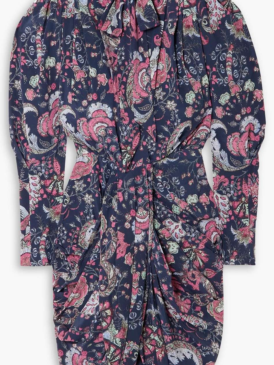 batoa pussy-bow floral-print silk-blend crepe de chine dress