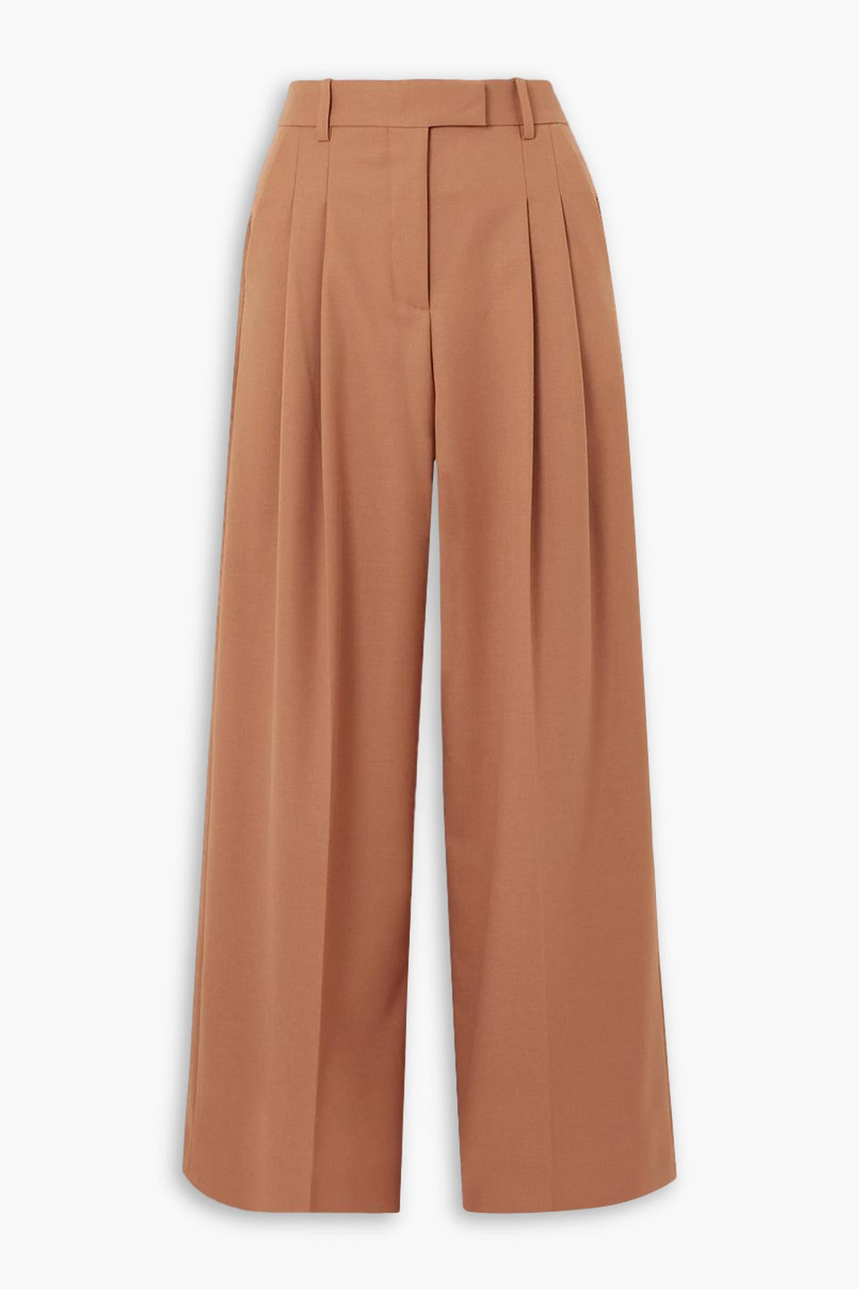 By Malene Birger Cymbaria Twill Wide-leg Pants In Light Brown
