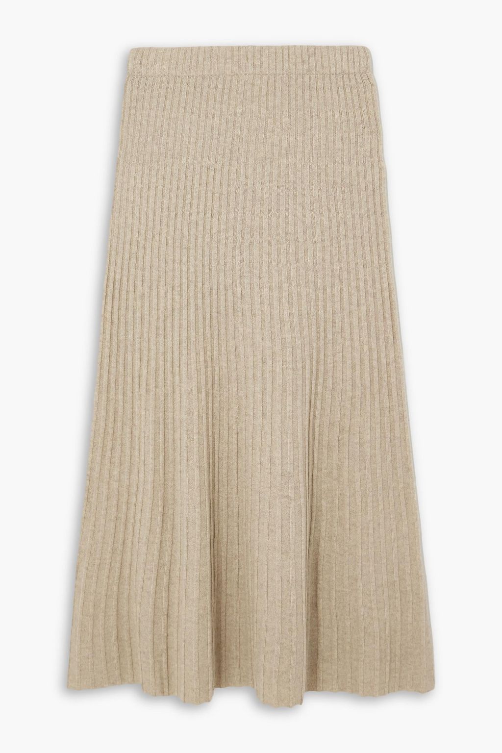 Hevina ribbed wool maxi skirt beige XXS