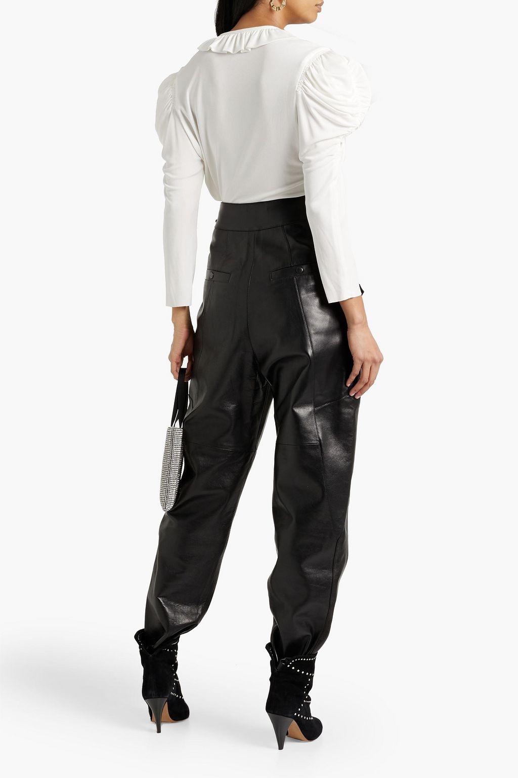 ISABEL MARANT Jen ruffled ruched jersey top