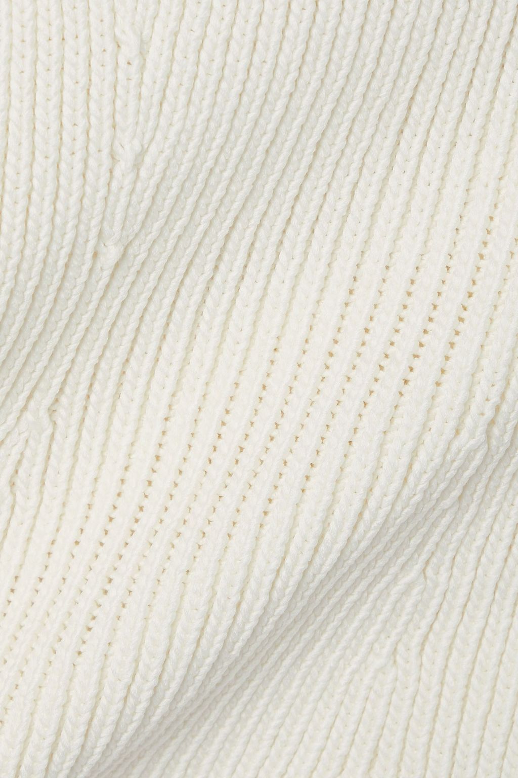 KHAITE Lanae cutout ribbed cotton-blend top