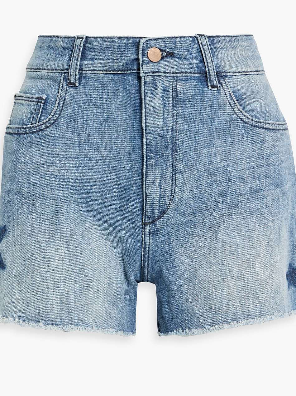cecilia printed denim shorts
