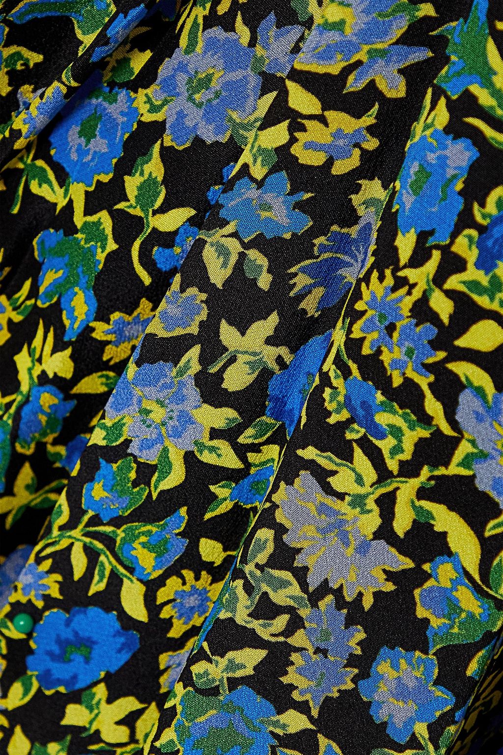 VICTORIA BECKHAM Pleated floral-print silk crepe de chine midi dress